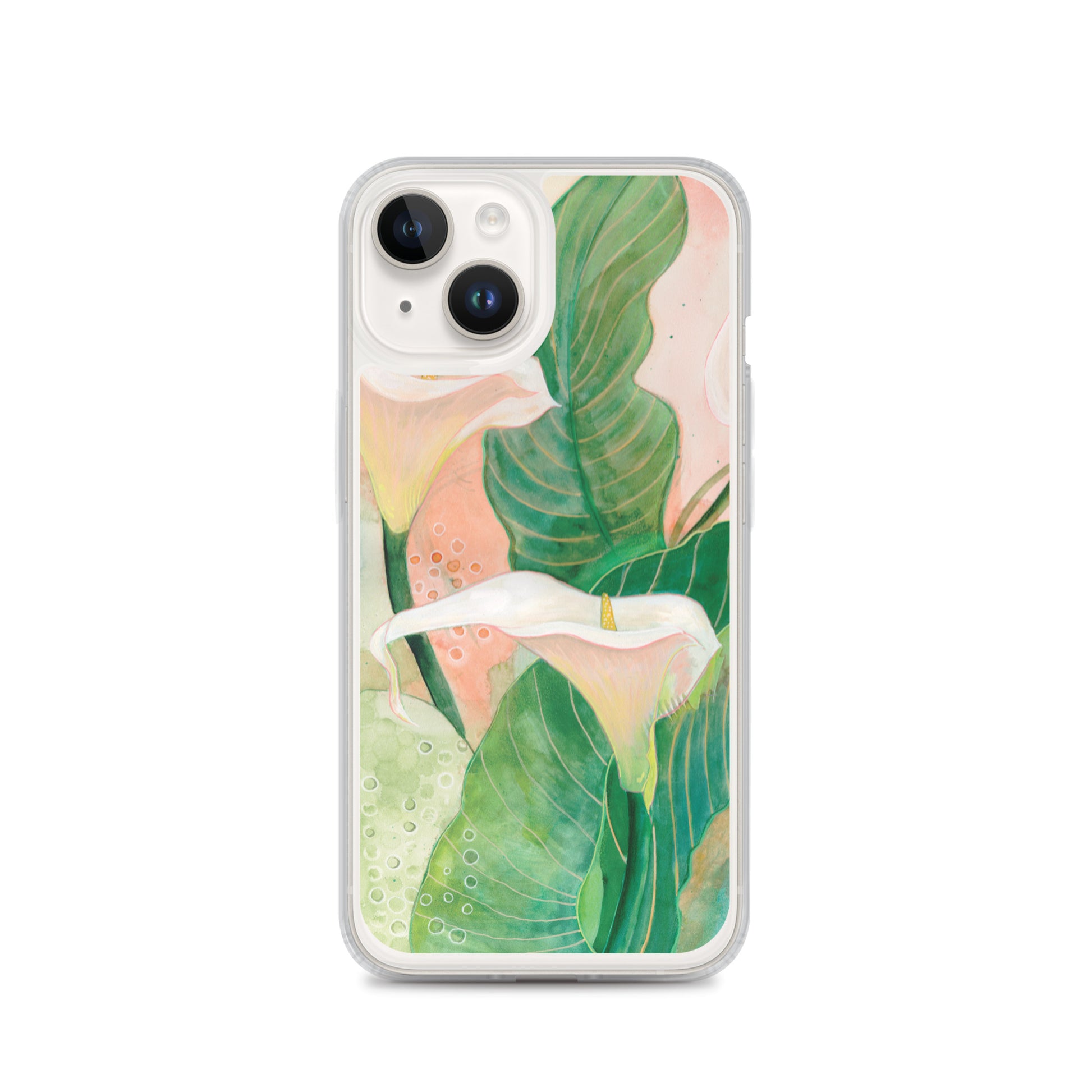 Calla lily Clear Case for iPhone® - Aquamarine Design - Artistic Gifts for Women - Art by Artist Tania Herrera from Aquamarine Design Studio
