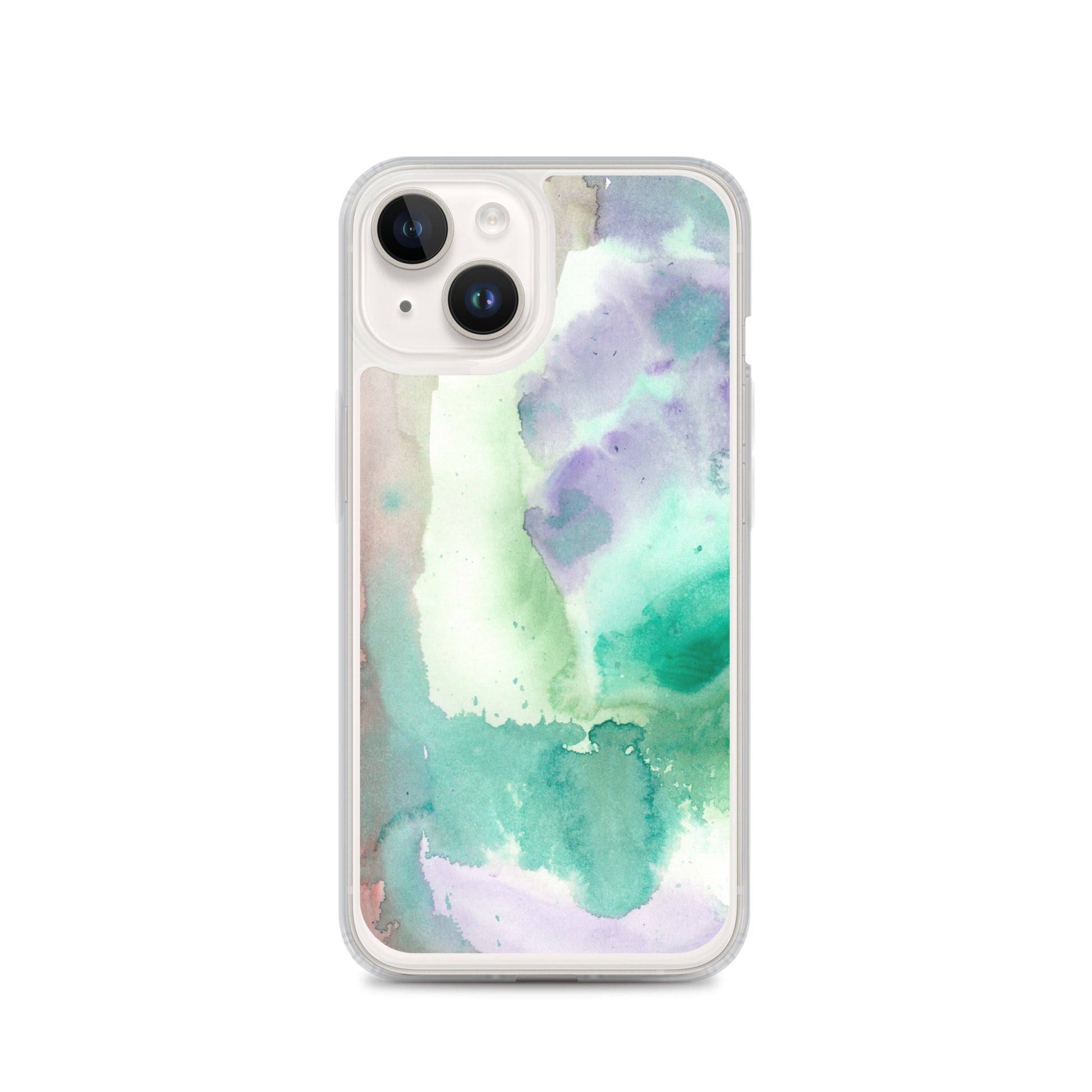 Purple and Green Abstract Clear Case for iPhone® - Aquamarine Design - Artistic Gifts for Women - Art by Artist Tania Herrera from Aquamarine Design Studio