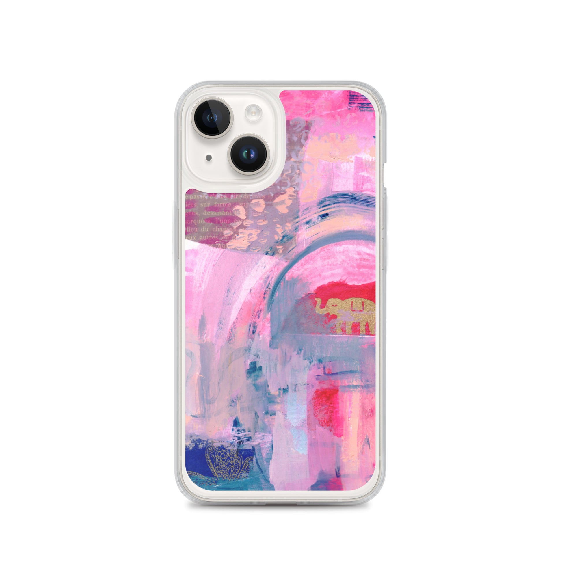 Collage Design Clear Case for iPhone® - Aquamarine Design - Artistic Gifts for Women - Art by Artist Tania Herrera from Aquamarine Design Studio