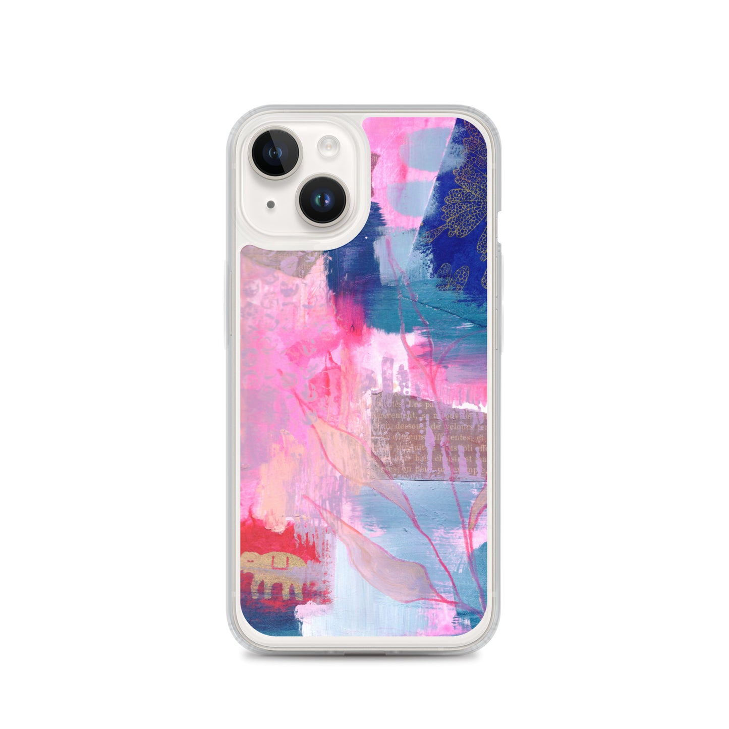 Collage Design Clear Case for iPhone® - Aquamarine Design - Artistic Gifts for Women - Art by Artist Tania Herrera from Aquamarine Design Studio