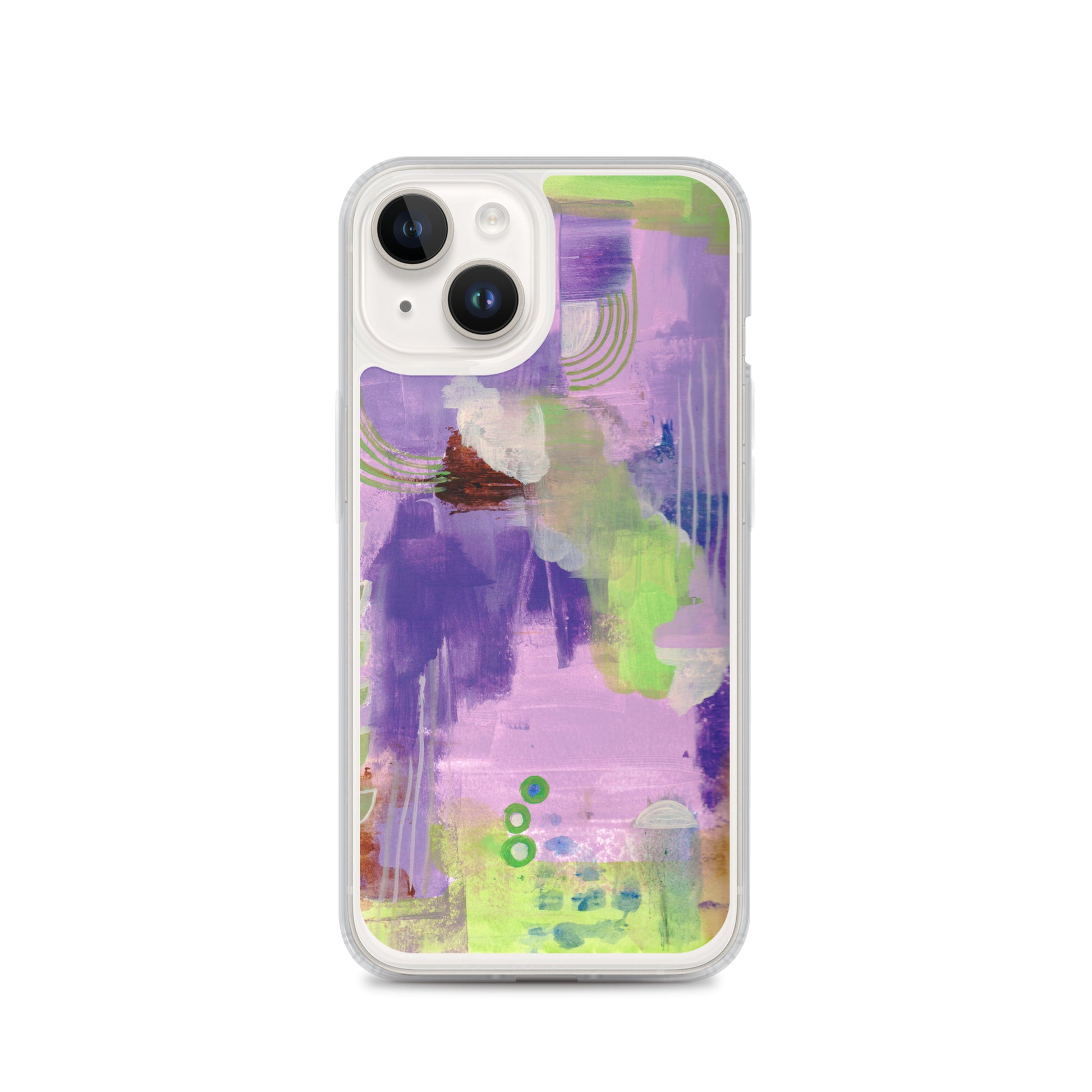 Purple Abstract I Clear Case for iPhone® - Aquamarine Design - Artistic Gifts for Women - Art by Artist Tania Herrera from Aquamarine Design Studio