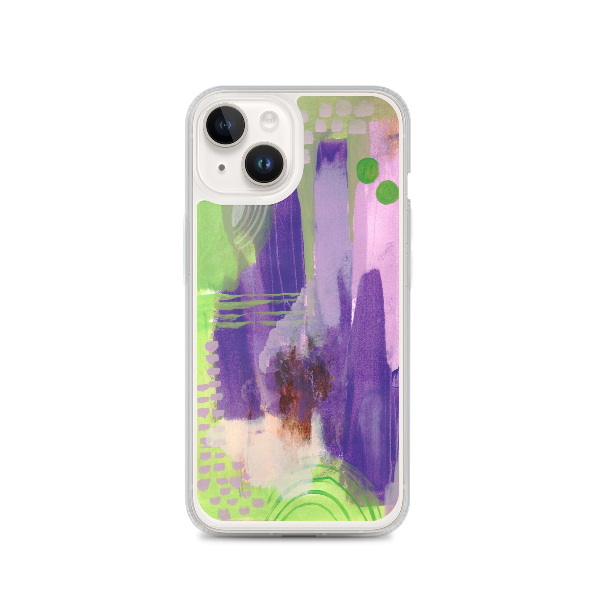 Purple Abstract II Clear Case for iPhone® - Aquamarine Design - Artistic Gifts for Women - Art by Artist Tania Herrera from Aquamarine Design Studio