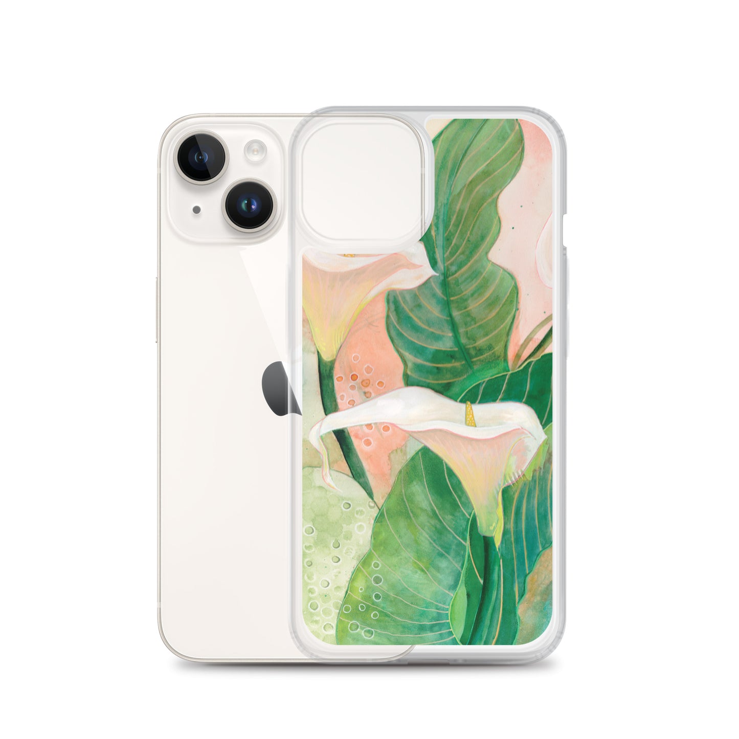 Calla lily Clear Case for iPhone® - Aquamarine Design - Artistic Gifts for Women - Art by Artist Tania Herrera from Aquamarine Design Studio