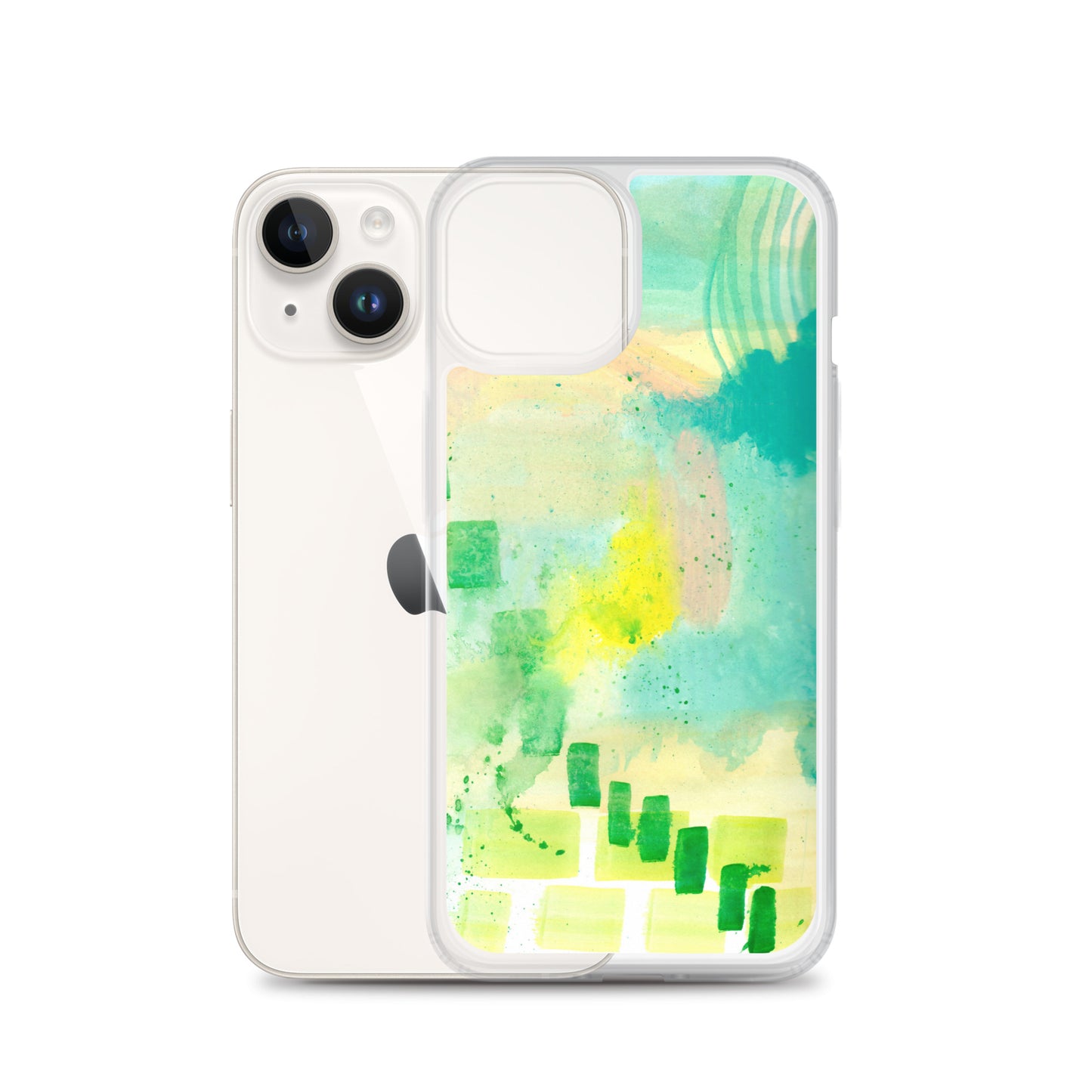 Abstract Aqua Clear Case for iPhone® - Aquamarine Design - Artistic Gifts for Women - Art by Artist Tania Herrera from Aquamarine Design Studio