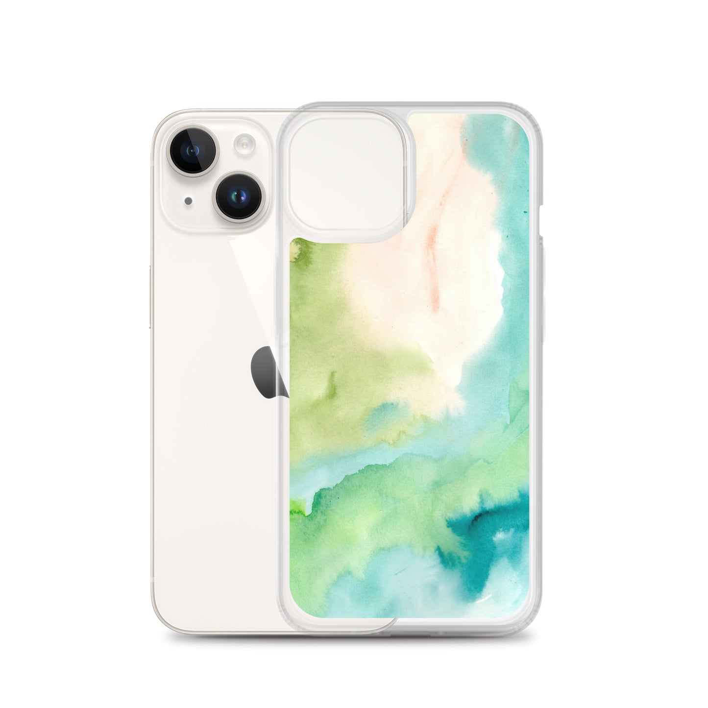 Soft Green Clear Case for iPhone® - Aquamarine Design - Artistic Gifts for Women - Art by Artist Tania Herrera from Aquamarine Design Studio