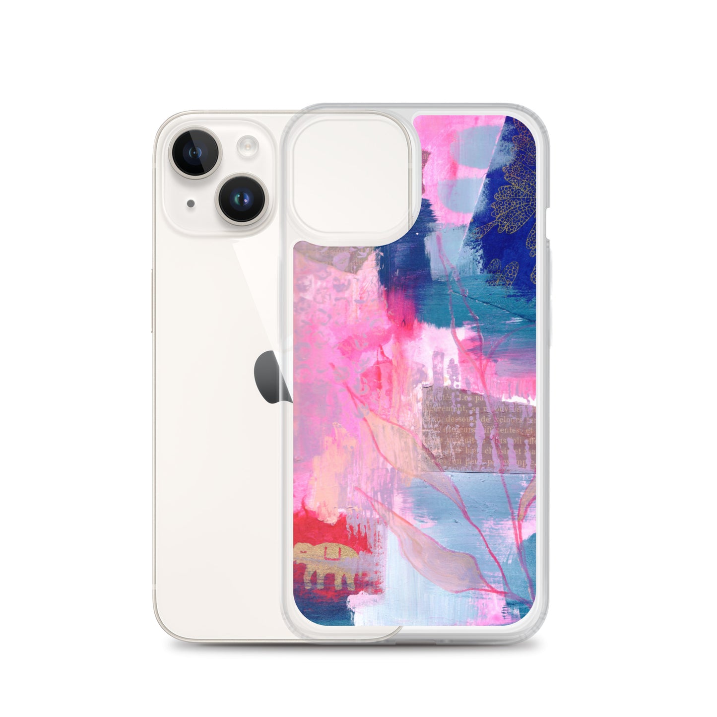 Collage Design Clear Case for iPhone® - Aquamarine Design - Artistic Gifts for Women - Art by Artist Tania Herrera from Aquamarine Design Studio