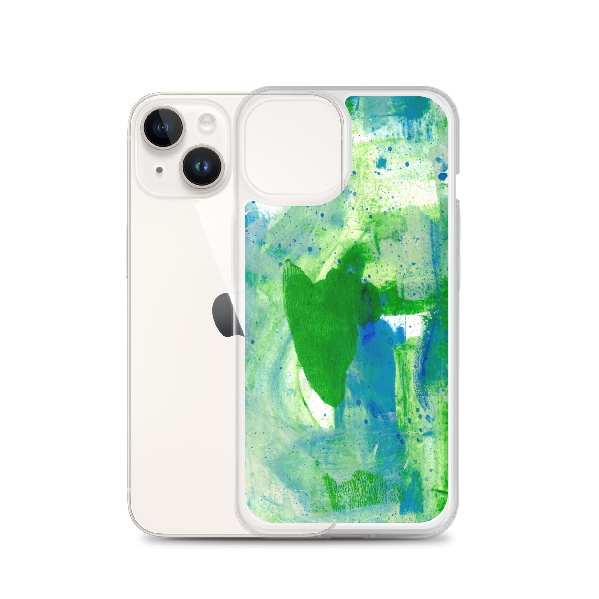 Green Mist Clear Case for iPhone® - Aquamarine Design - Artistic Gifts for Women - Art by Artist Tania Herrera from Aquamarine Design Studio