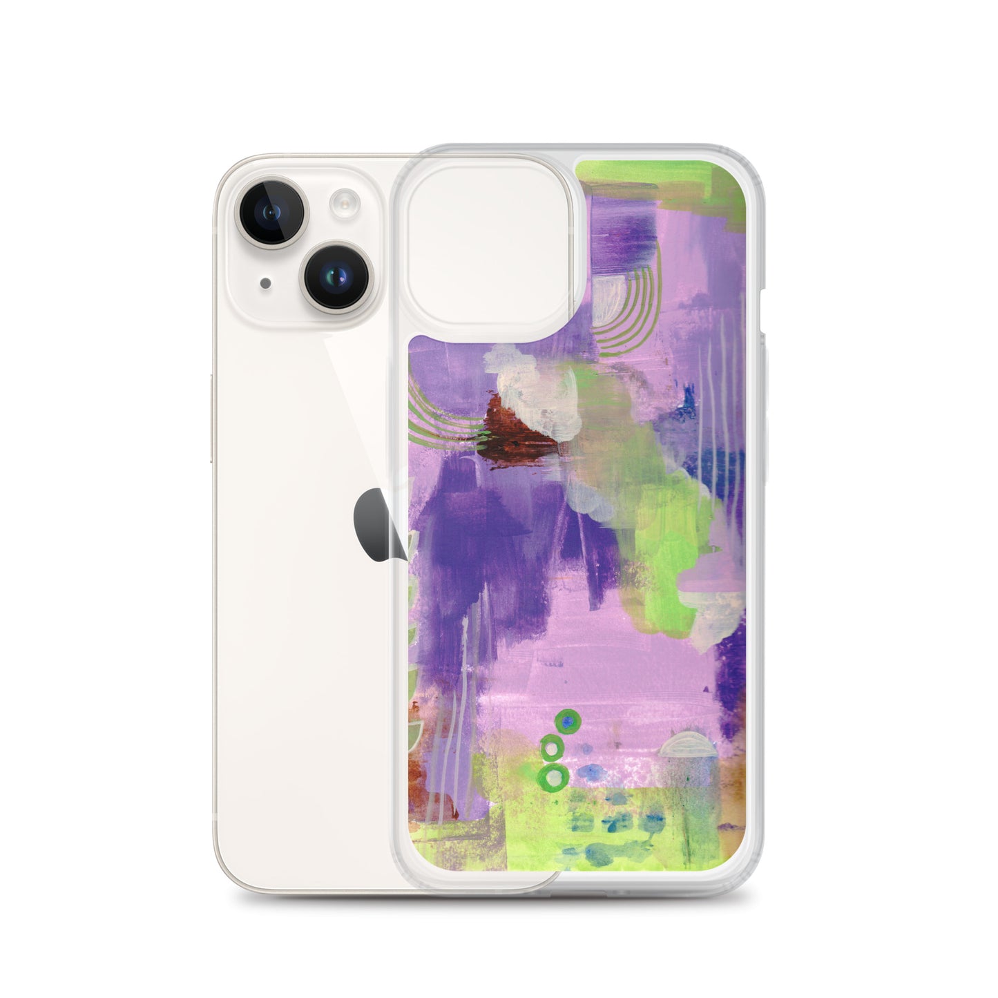 Purple Abstract I Clear Case for iPhone® - Aquamarine Design - Artistic Gifts for Women - Art by Artist Tania Herrera from Aquamarine Design Studio