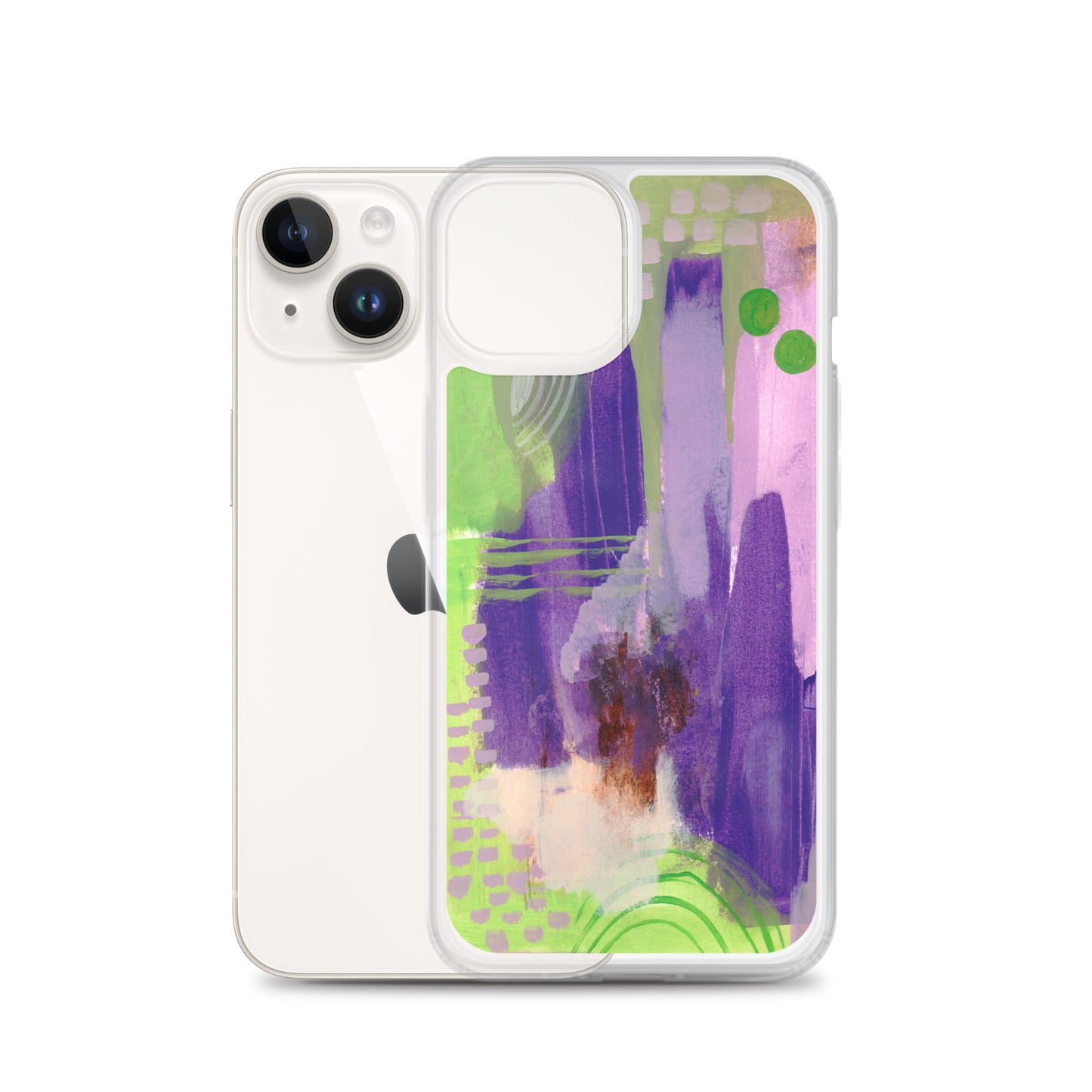 Purple Abstract II Clear Case for iPhone® - Aquamarine Design - Artistic Gifts for Women - Art by Artist Tania Herrera from Aquamarine Design Studio