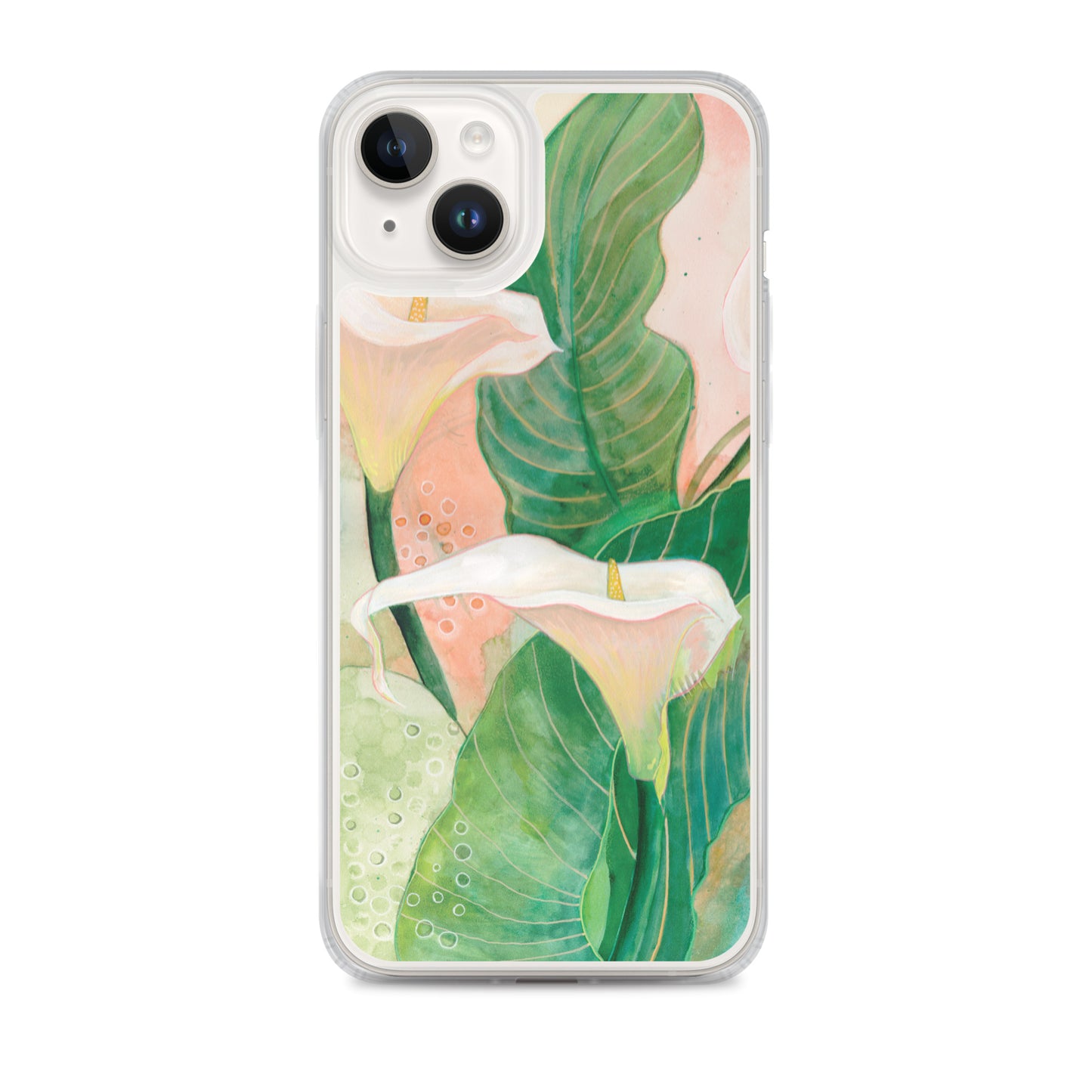 Calla lily Clear Case for iPhone® - Aquamarine Design - Artistic Gifts for Women - Art by Artist Tania Herrera from Aquamarine Design Studio