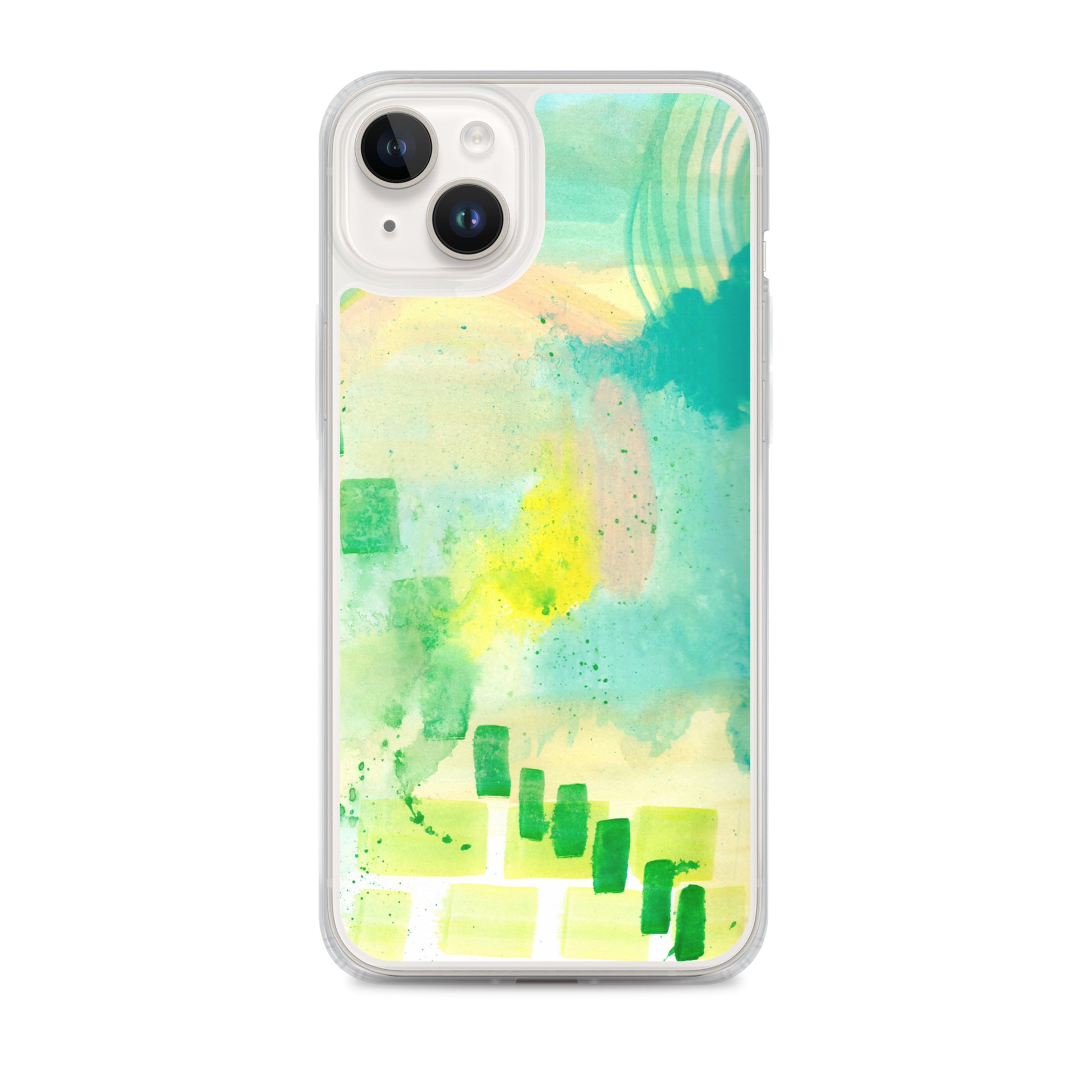 Abstract Aqua Clear Case for iPhone® - Aquamarine Design - Artistic Gifts for Women - Art by Artist Tania Herrera from Aquamarine Design Studio