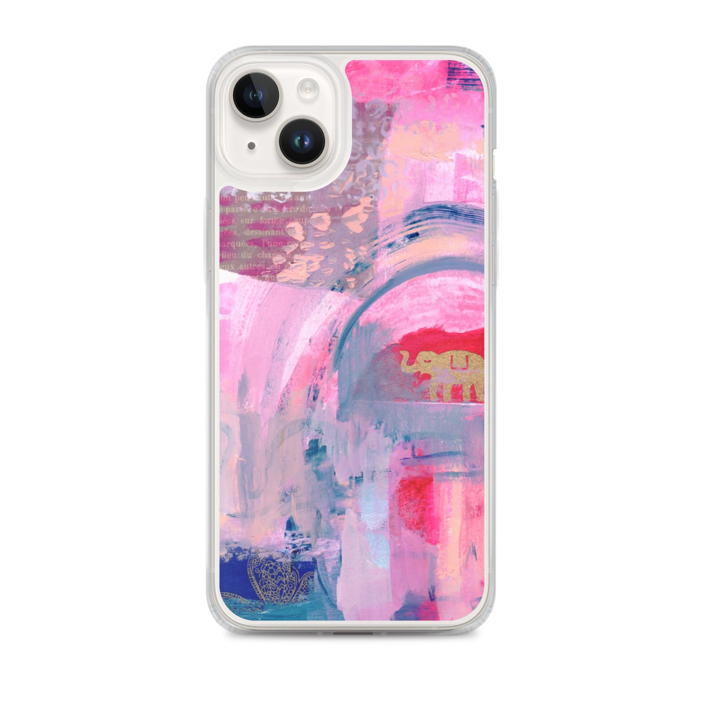 Collage Design Clear Case for iPhone® - Aquamarine Design - Artistic Gifts for Women - Art by Artist Tania Herrera from Aquamarine Design Studio