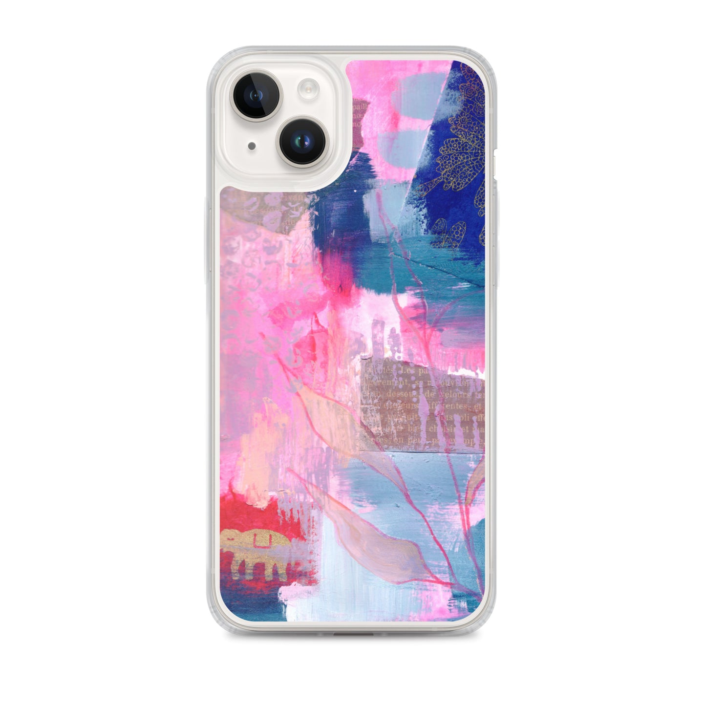 Collage Design Clear Case for iPhone® - Aquamarine Design - Artistic Gifts for Women - Art by Artist Tania Herrera from Aquamarine Design Studio