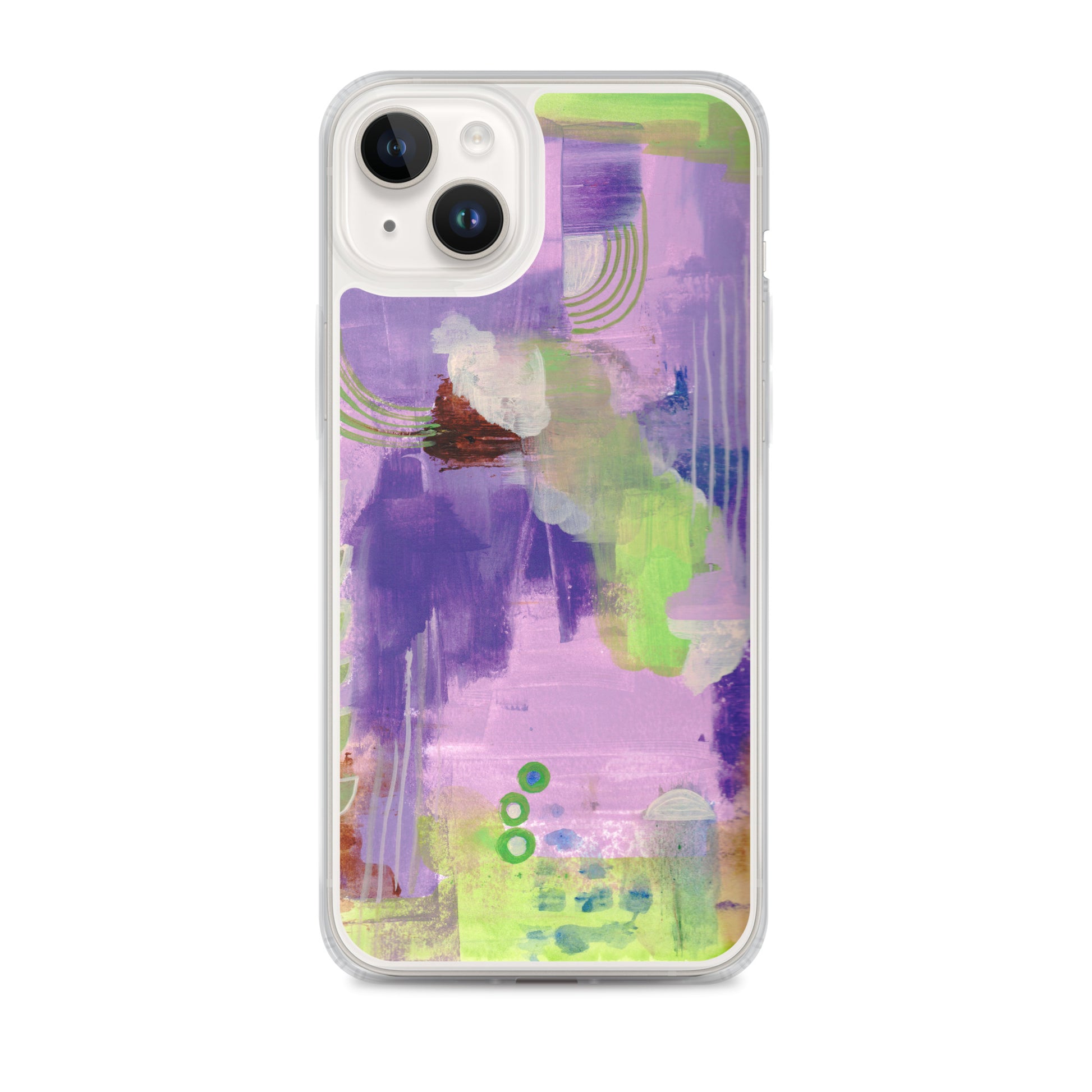 Purple Abstract I Clear Case for iPhone® - Aquamarine Design - Artistic Gifts for Women - Art by Artist Tania Herrera from Aquamarine Design Studio