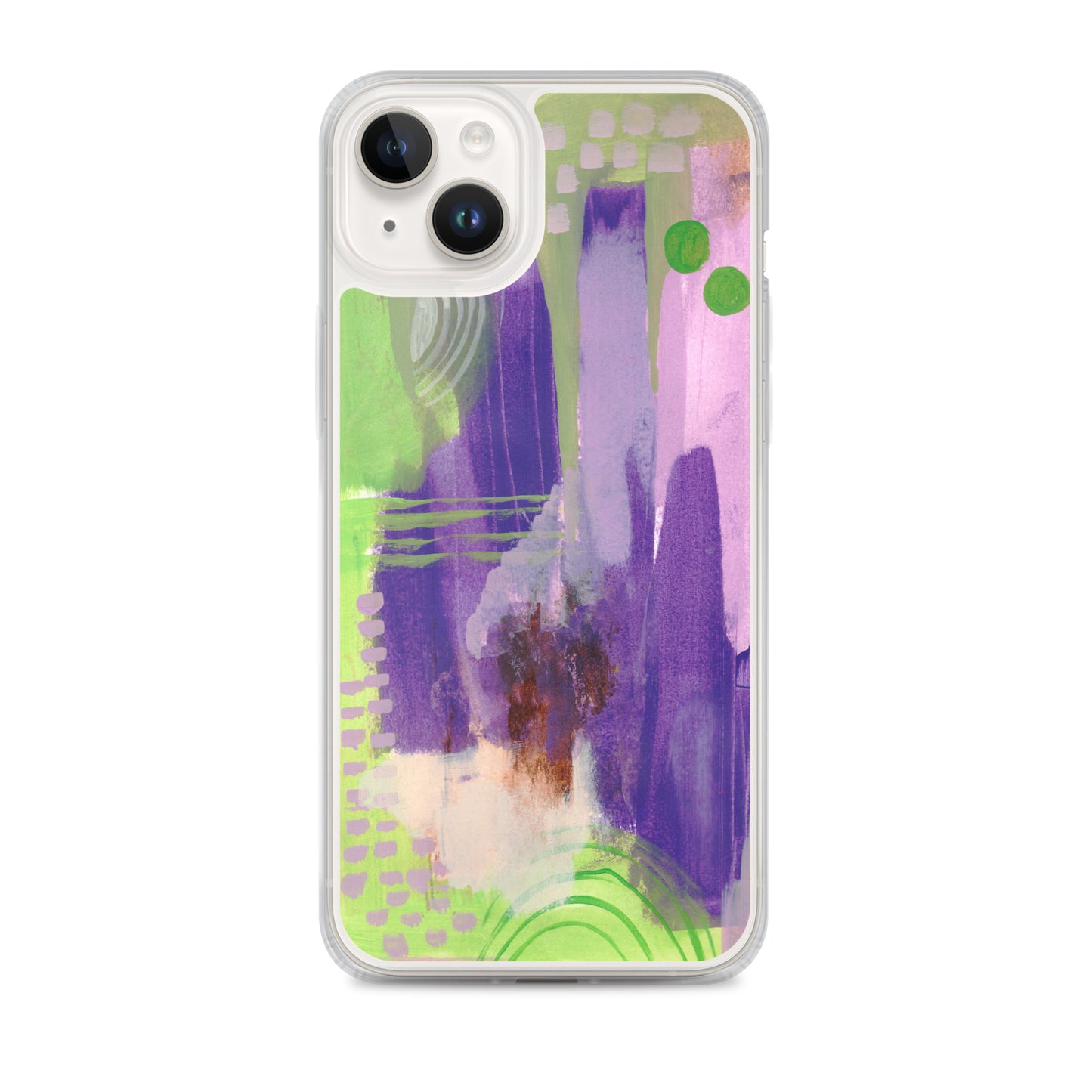 Purple Abstract II Clear Case for iPhone® - Aquamarine Design - Artistic Gifts for Women - Art by Artist Tania Herrera from Aquamarine Design Studio