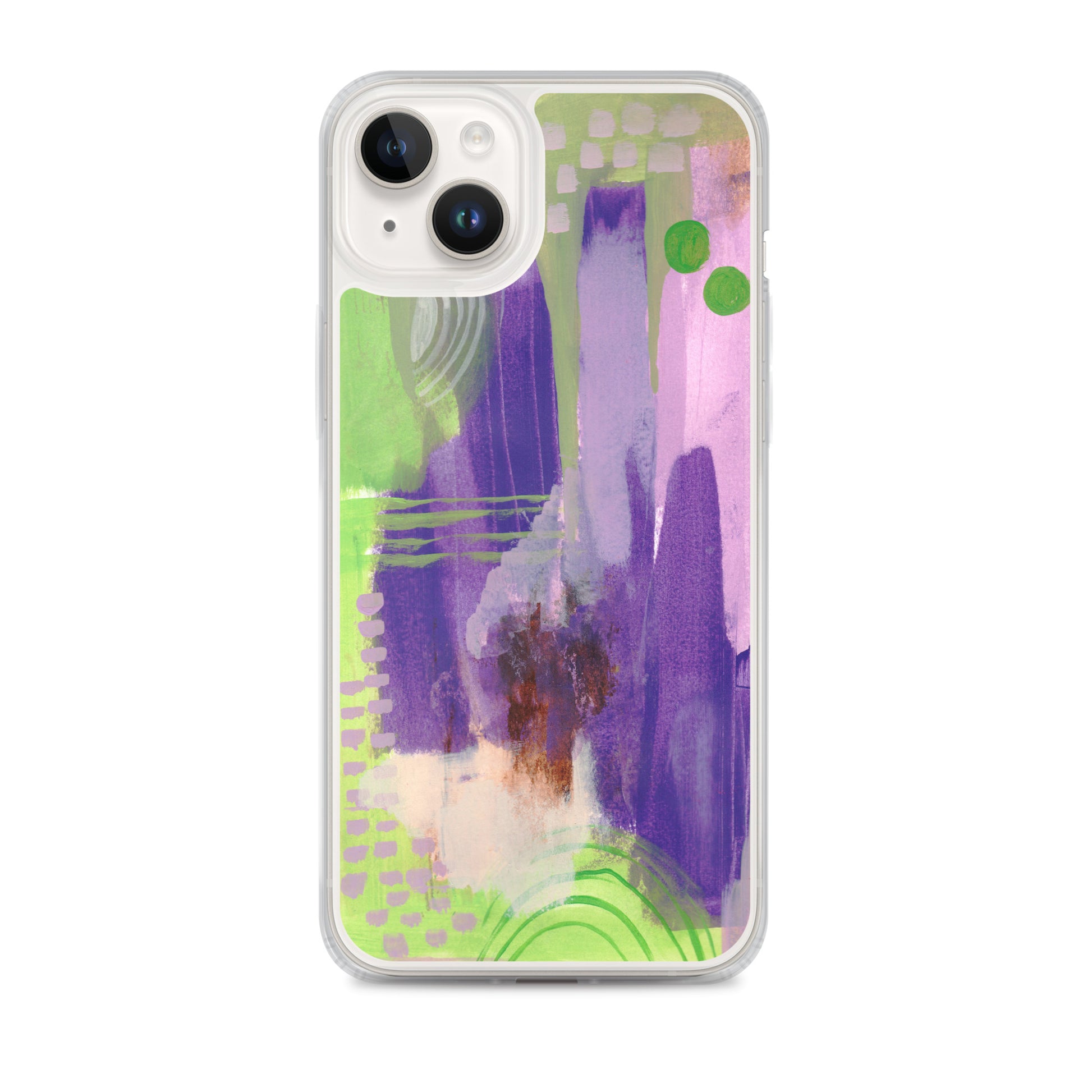 Purple Abstract II Clear Case for iPhone® - Aquamarine Design - Artistic Gifts for Women - Art by Artist Tania Herrera from Aquamarine Design Studio