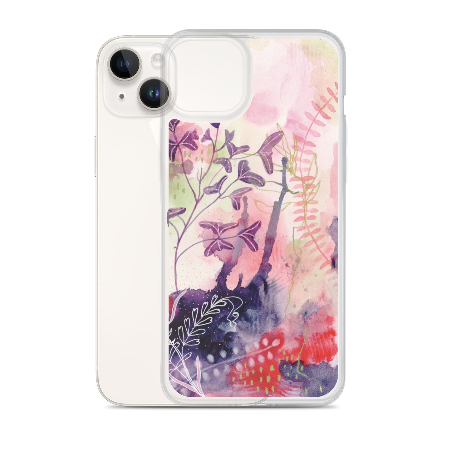 Playful Clear Case for iPhone® - Aquamarine Design - Artistic Gifts for Women - Art by Artist Tania Herrera from Aquamarine Design Studio