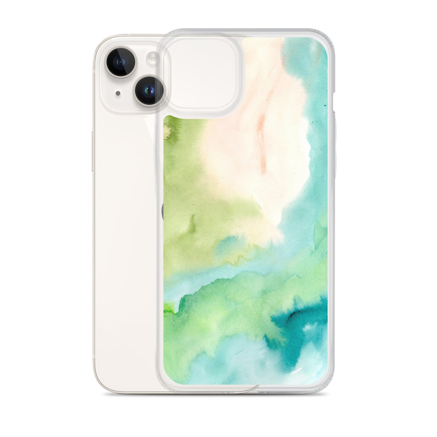 Soft Green Clear Case for iPhone® - Aquamarine Design - Artistic Gifts for Women - Art by Artist Tania Herrera from Aquamarine Design Studio