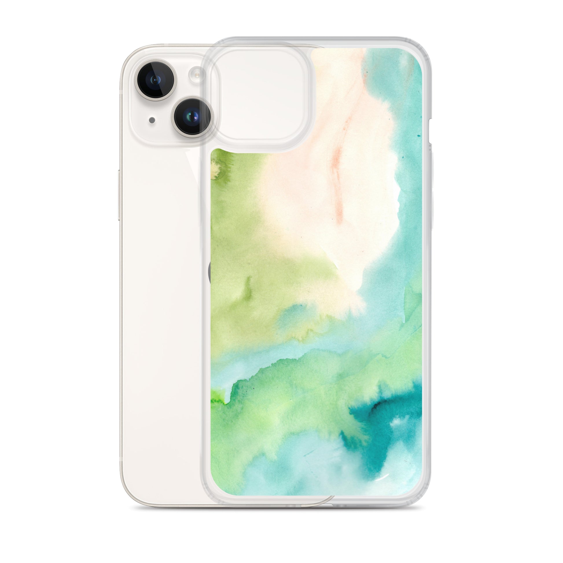 Soft Green Clear Case for iPhone® - Aquamarine Design - Artistic Gifts for Women - Art by Artist Tania Herrera from Aquamarine Design Studio