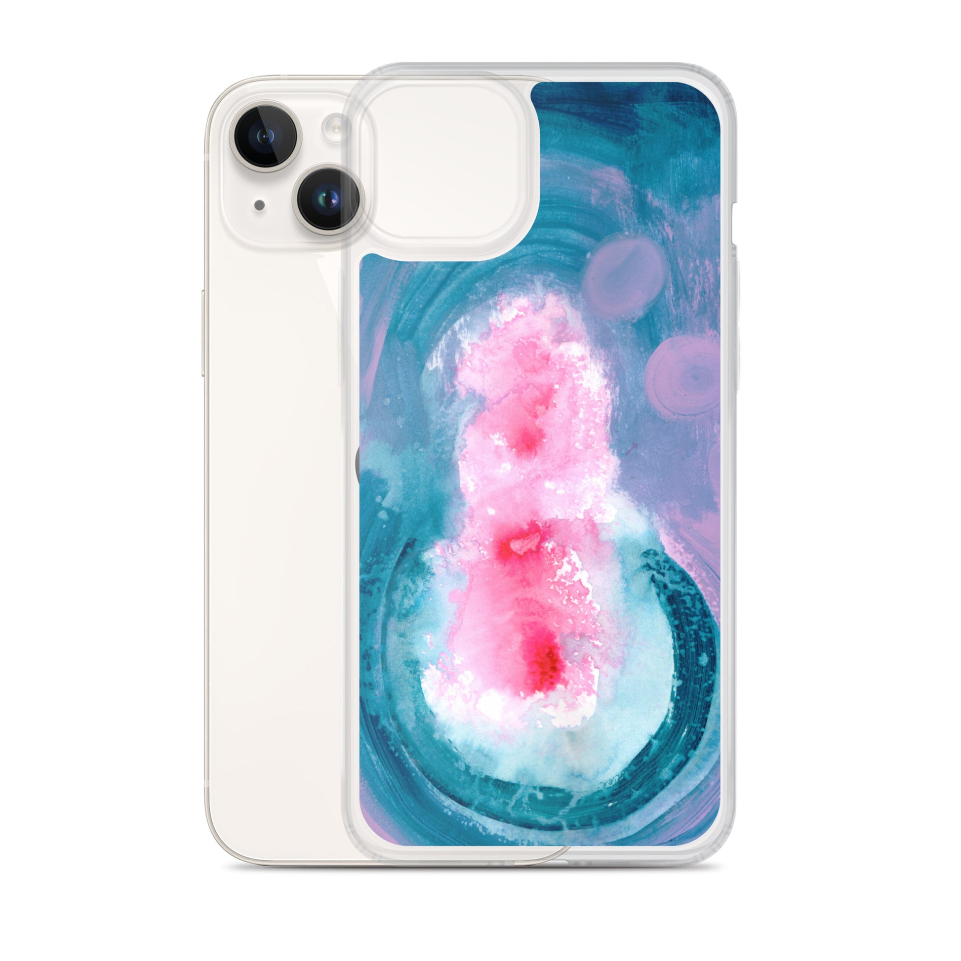 Magical Blue II Clear Case for iPhone® - Aquamarine Design - Artistic Gifts for Women - Art by Artist Tania Herrera from Aquamarine Design Studio