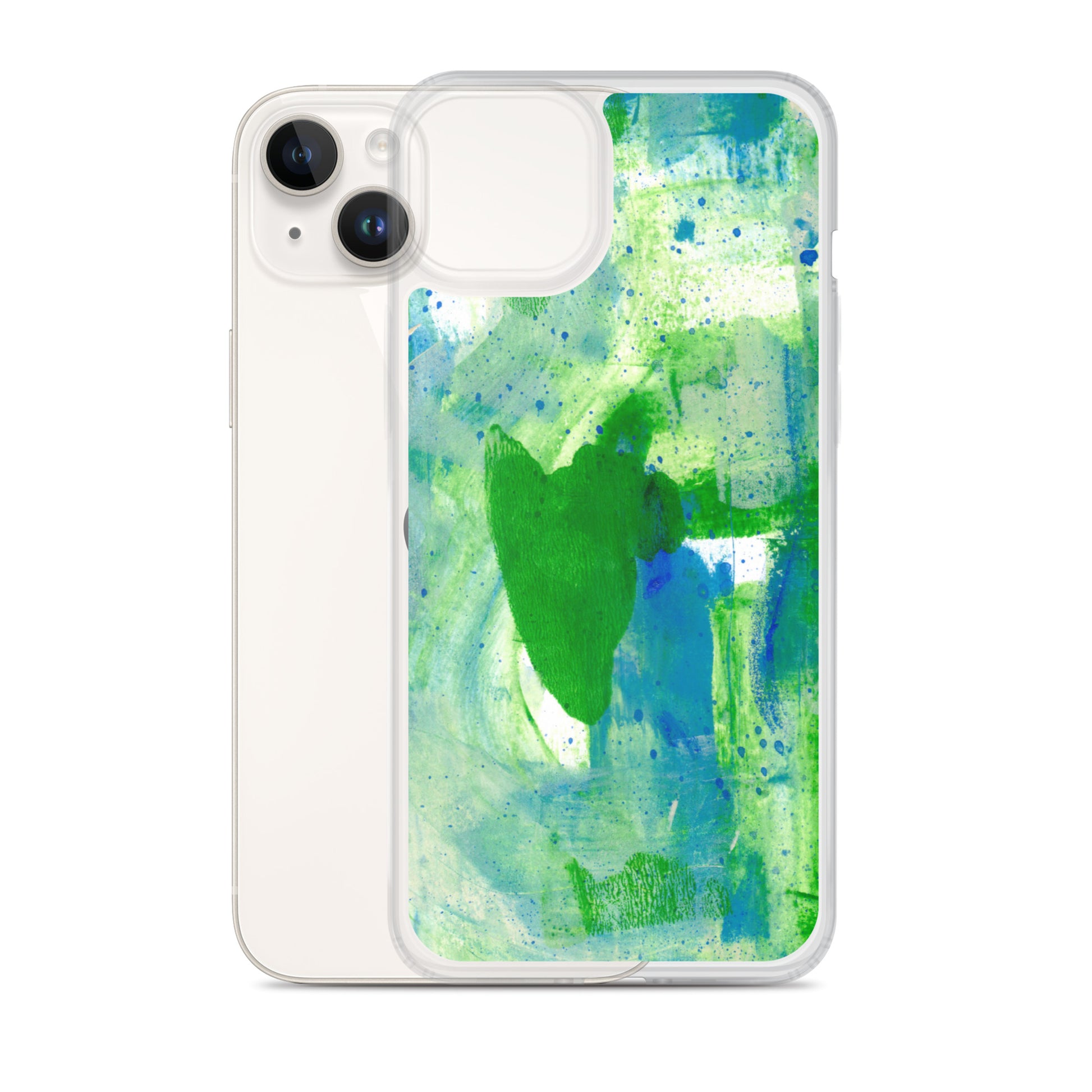 Green Mist Clear Case for iPhone® - Aquamarine Design - Artistic Gifts for Women - Art by Artist Tania Herrera from Aquamarine Design Studio