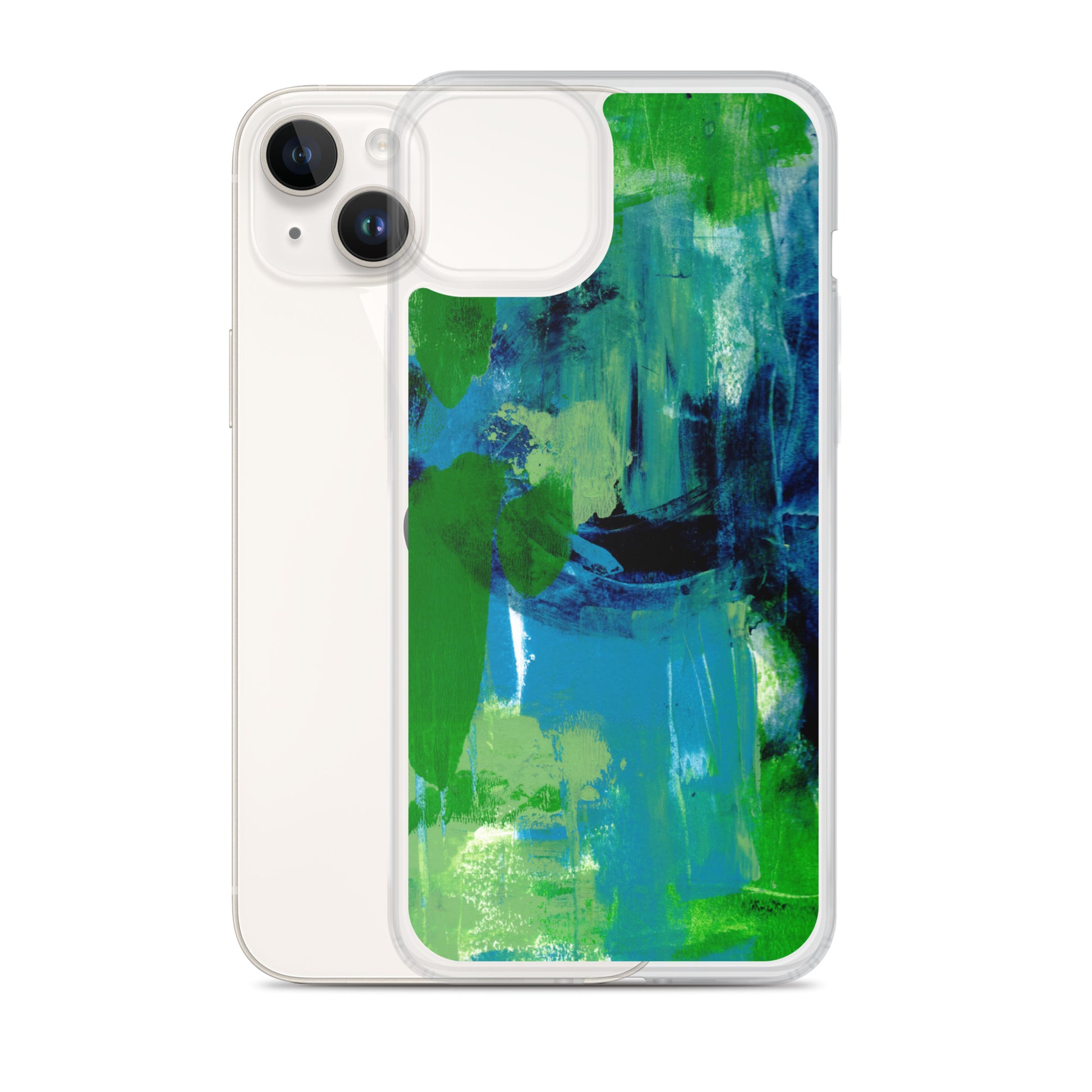 Cool Colors Clear Case for iPhone® - Aquamarine Design - Artistic Gifts for Women - Art by Artist Tania Herrera from Aquamarine Design Studio