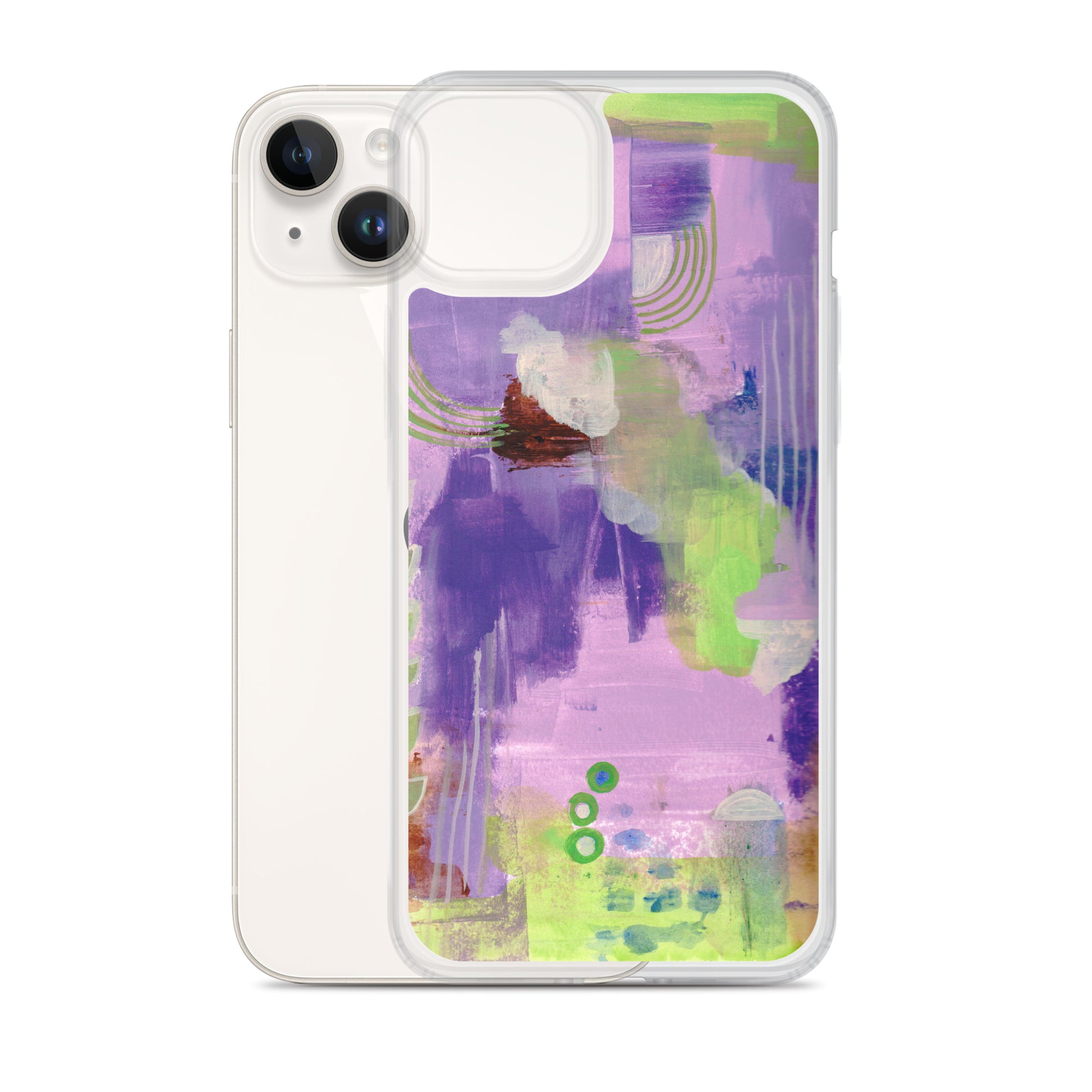 Purple Abstract I Clear Case for iPhone® - Aquamarine Design - Artistic Gifts for Women - Art by Artist Tania Herrera from Aquamarine Design Studio