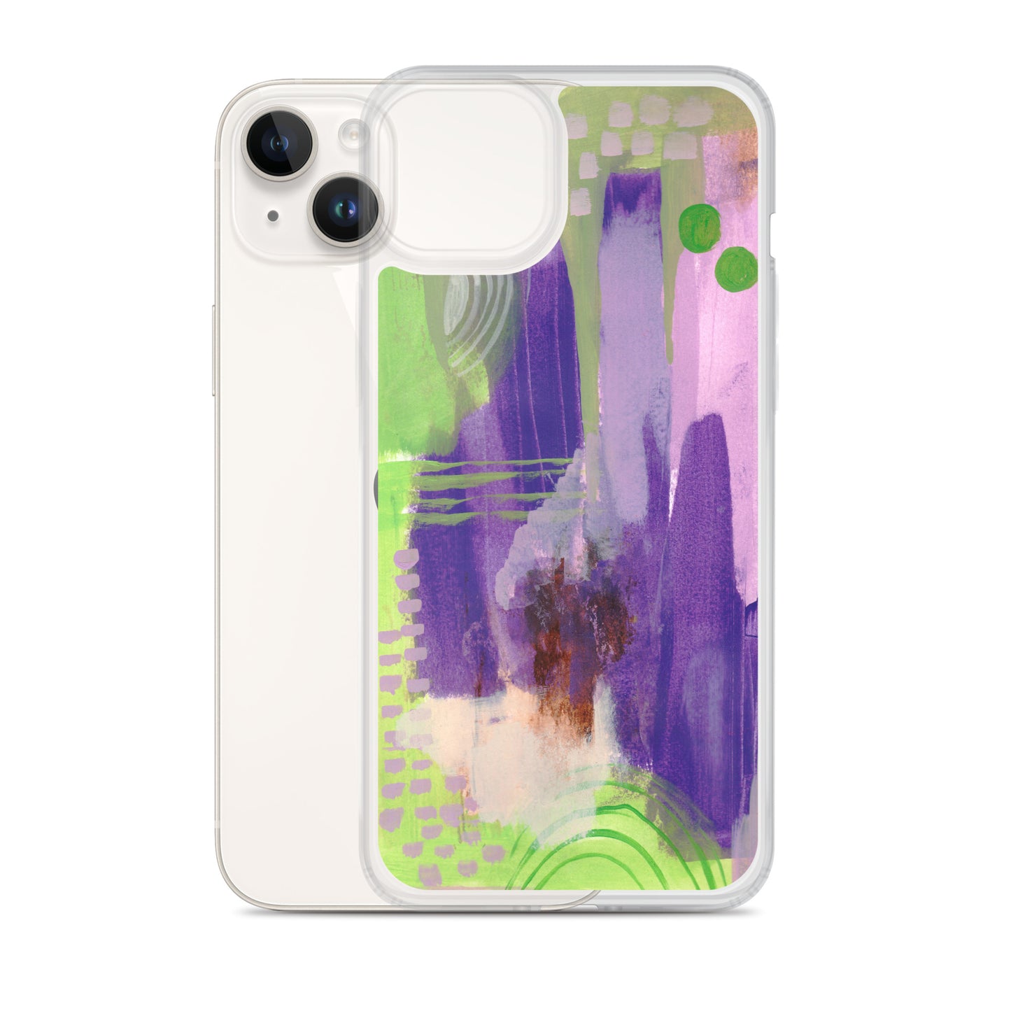 Purple Abstract II Clear Case for iPhone® - Aquamarine Design - Artistic Gifts for Women - Art by Artist Tania Herrera from Aquamarine Design Studio