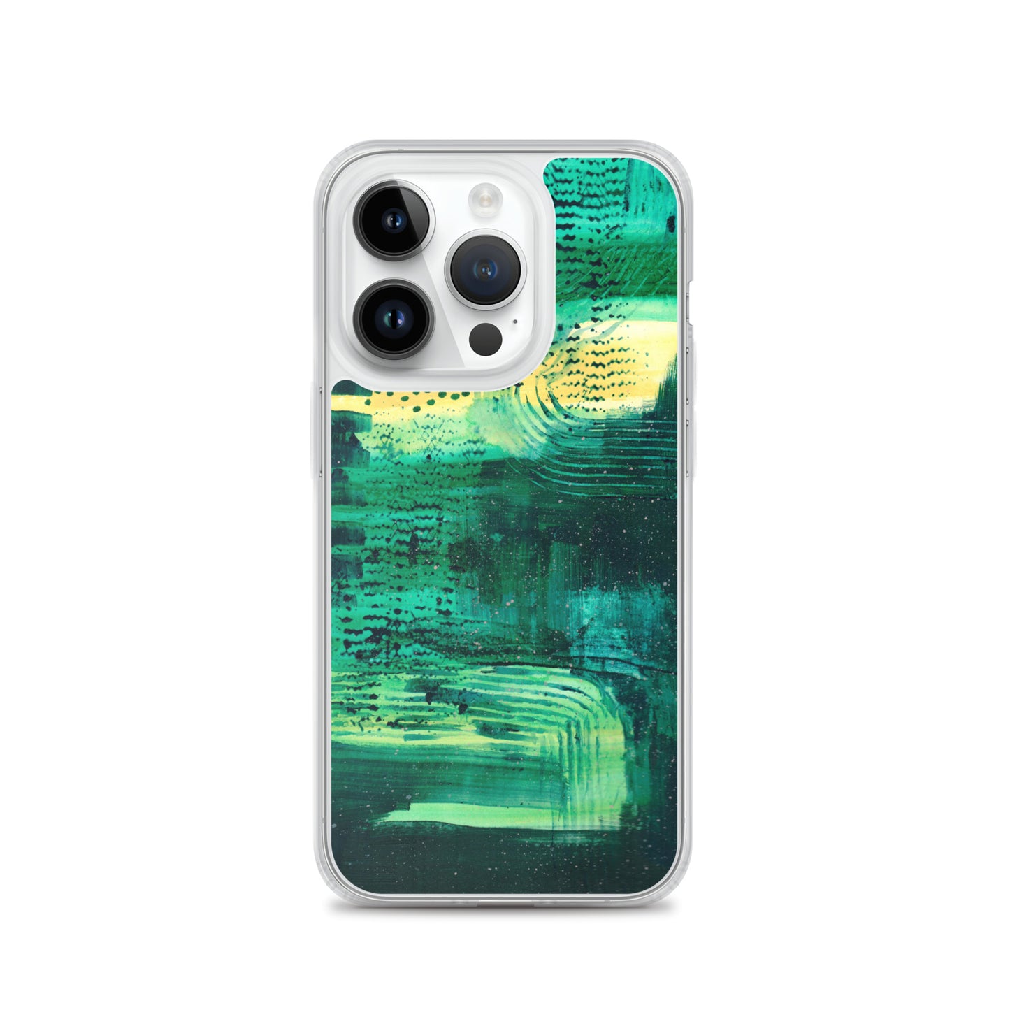 Deep Green Clear Case for iPhone® - Aquamarine Design - Artistic Gifts for Women - Art by Artist Tania Herrera from Aquamarine Design Studio
