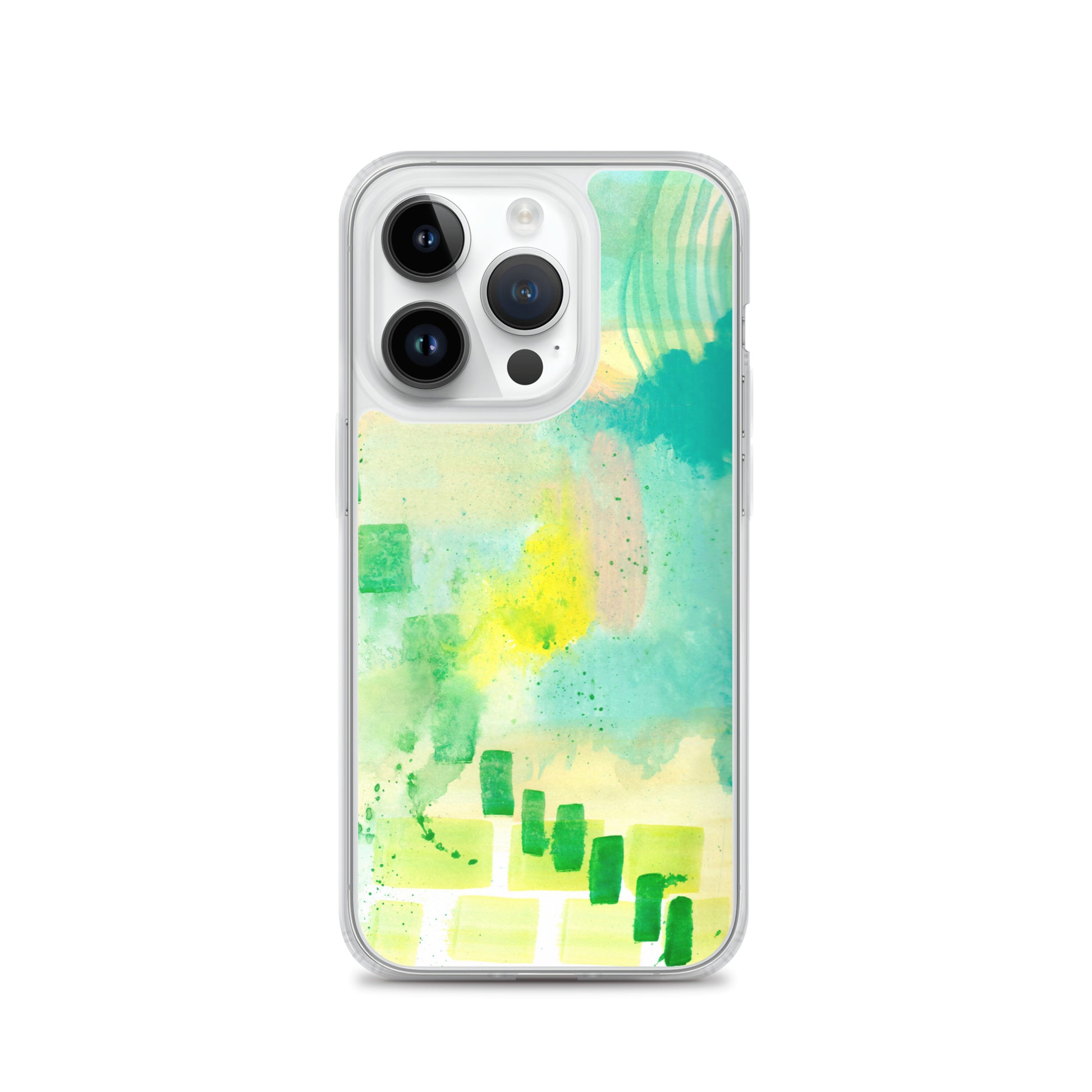 Abstract Aqua Clear Case for iPhone® - Aquamarine Design - Artistic Gifts for Women - Art by Artist Tania Herrera from Aquamarine Design Studio