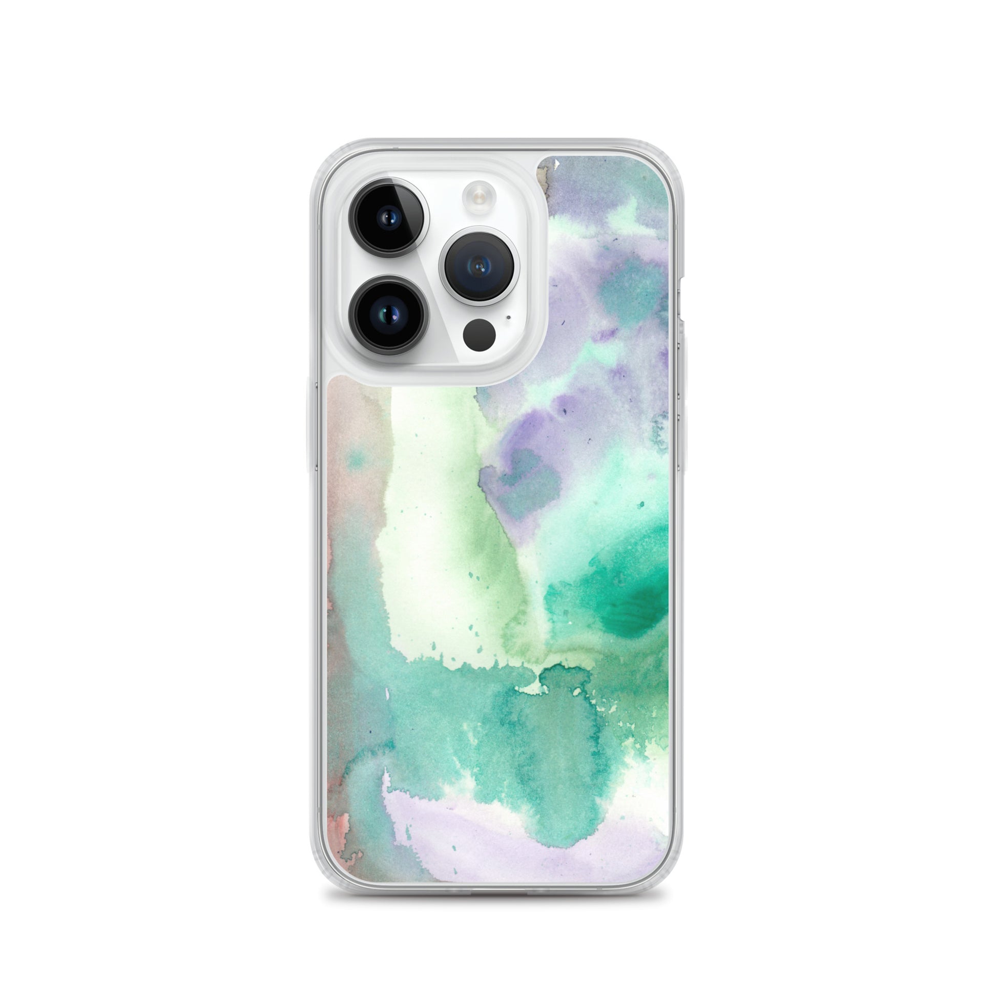 Purple and Green Abstract Clear Case for iPhone® - Aquamarine Design - Artistic Gifts for Women - Art by Artist Tania Herrera from Aquamarine Design Studio