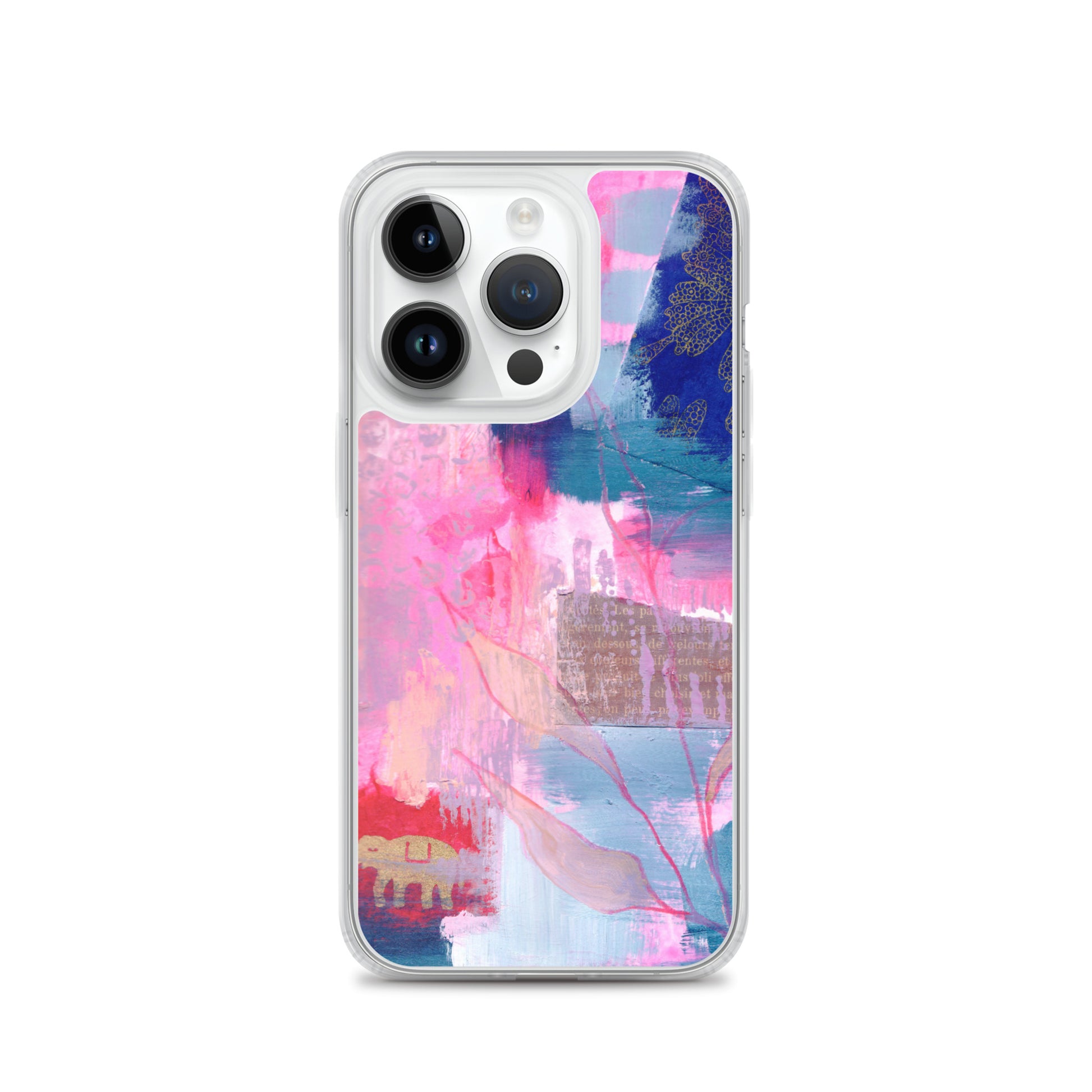 Collage Design Clear Case for iPhone® - Aquamarine Design - Artistic Gifts for Women - Art by Artist Tania Herrera from Aquamarine Design Studio