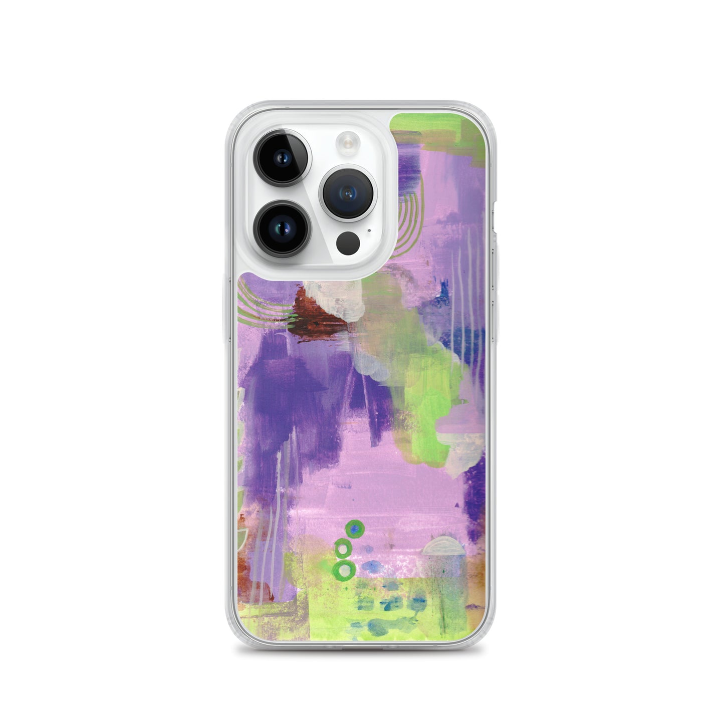 Purple Abstract I Clear Case for iPhone® - Aquamarine Design - Artistic Gifts for Women - Art by Artist Tania Herrera from Aquamarine Design Studio