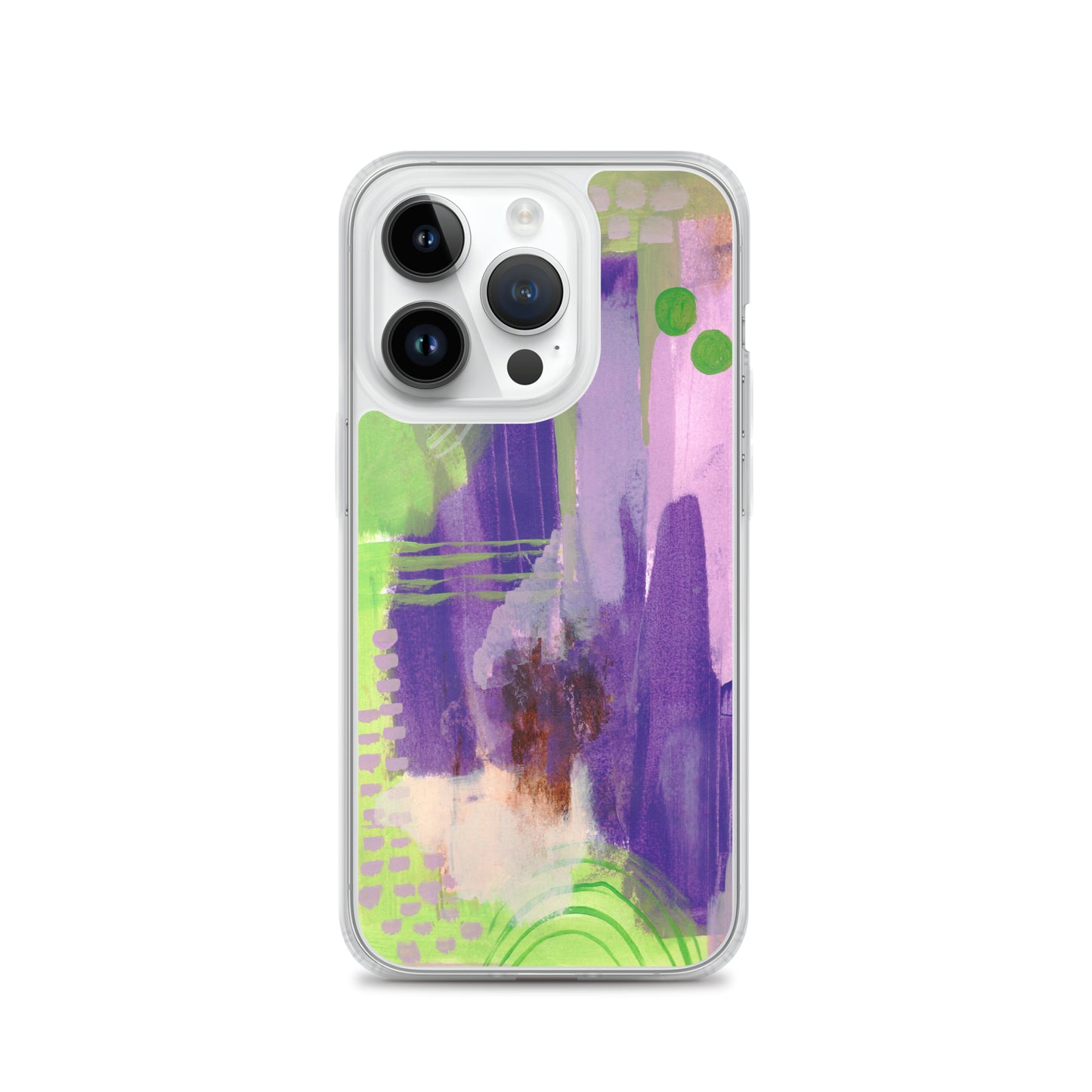 Purple Abstract II Clear Case for iPhone® - Aquamarine Design - Artistic Gifts for Women - Art by Artist Tania Herrera from Aquamarine Design Studio
