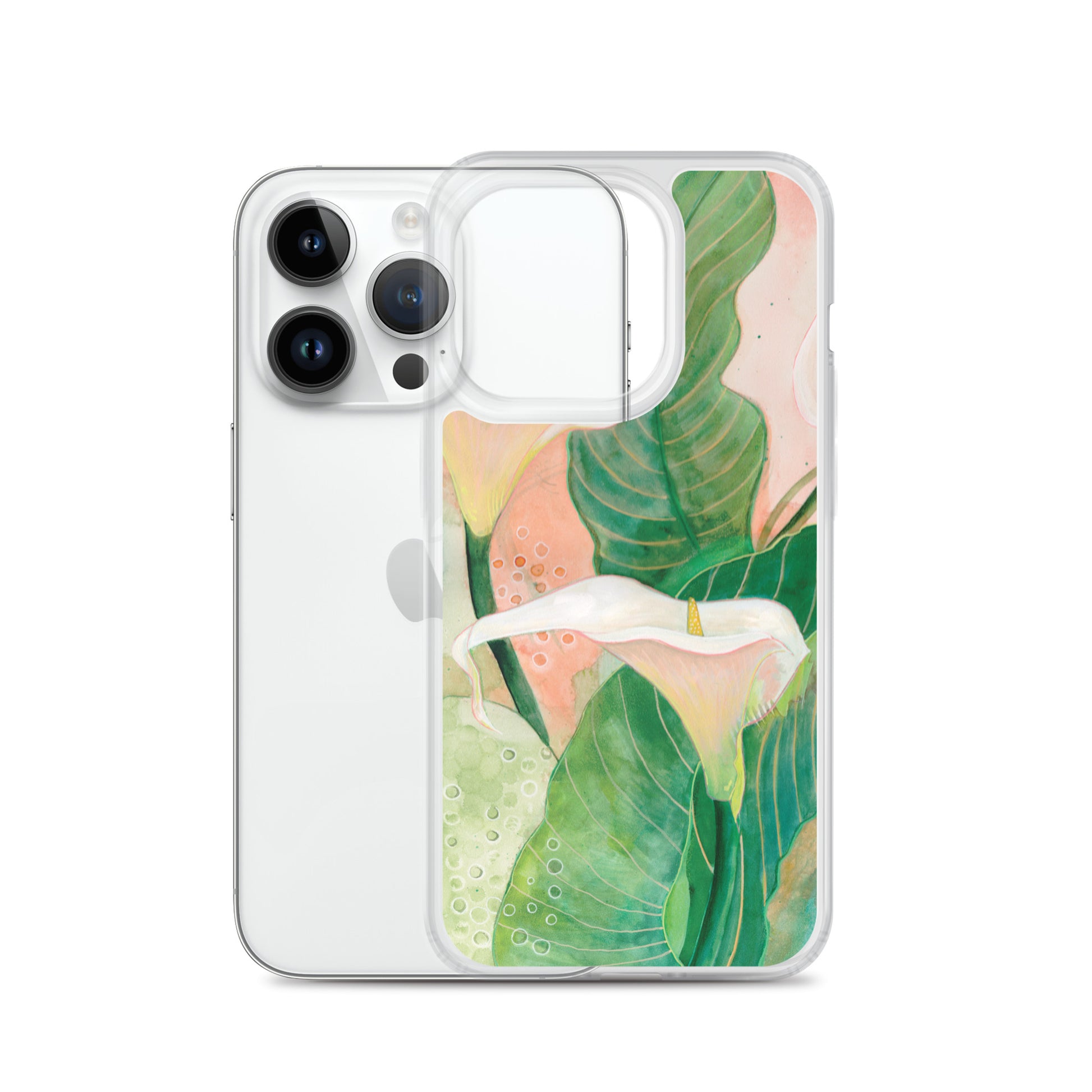 Calla lily Clear Case for iPhone® - Aquamarine Design - Artistic Gifts for Women - Art by Artist Tania Herrera from Aquamarine Design Studio