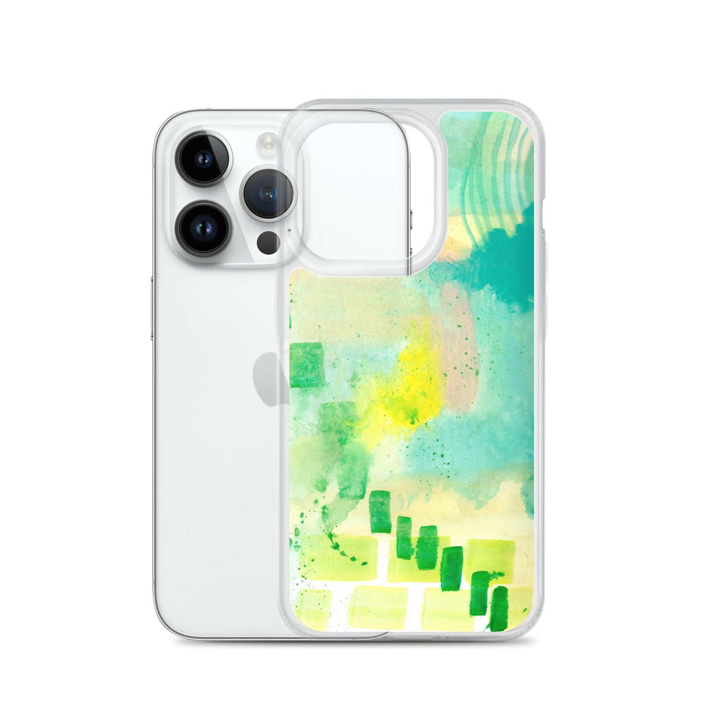 Abstract Aqua Clear Case for iPhone® - Aquamarine Design - Artistic Gifts for Women - Art by Artist Tania Herrera from Aquamarine Design Studio