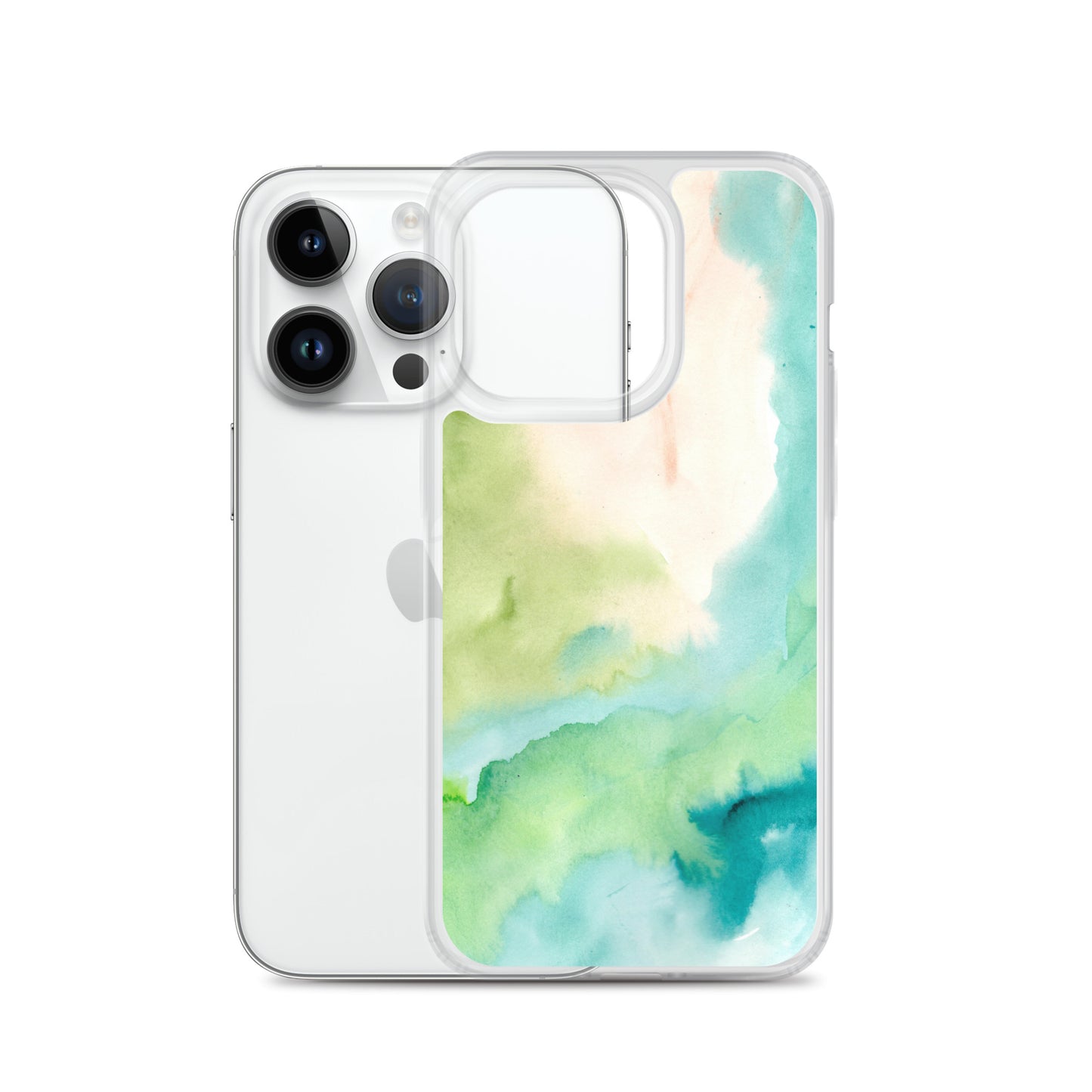 Soft Green Clear Case for iPhone® - Aquamarine Design - Artistic Gifts for Women - Art by Artist Tania Herrera from Aquamarine Design Studio