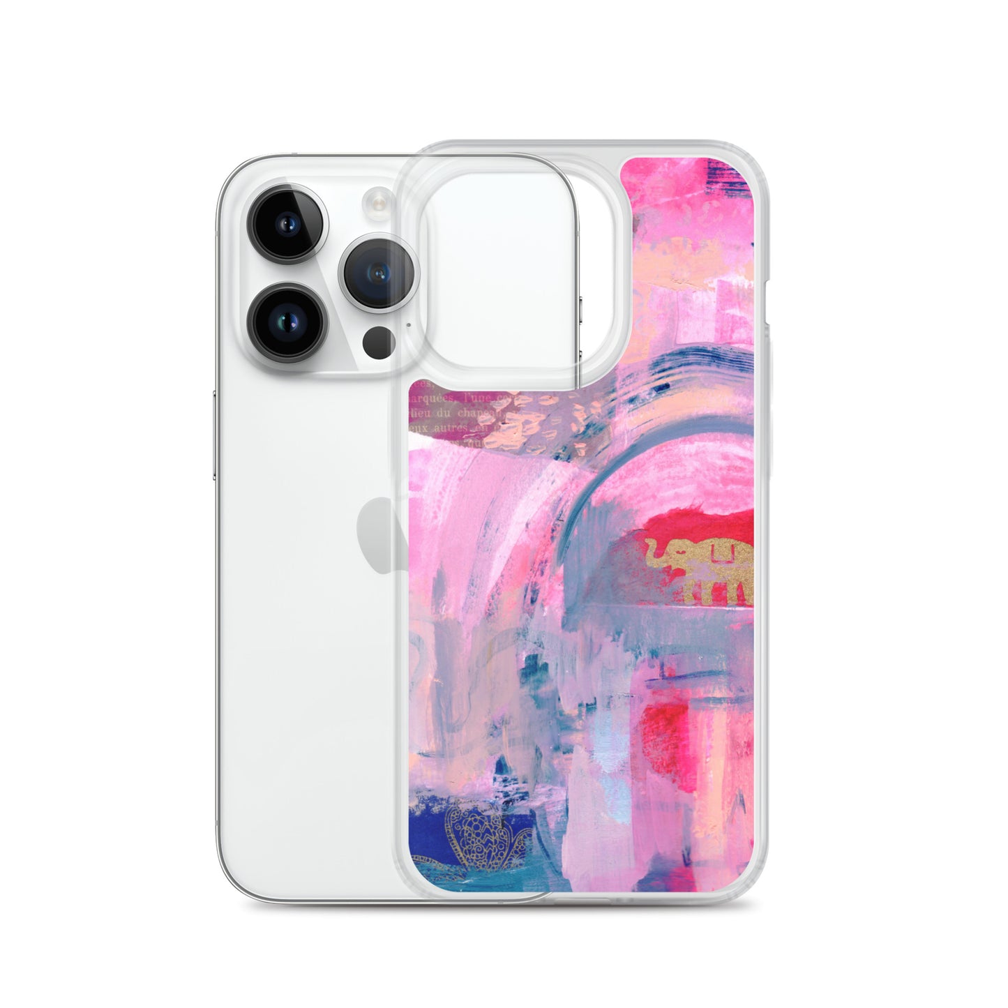 Collage Design Clear Case for iPhone® - Aquamarine Design - Artistic Gifts for Women - Art by Artist Tania Herrera from Aquamarine Design Studio