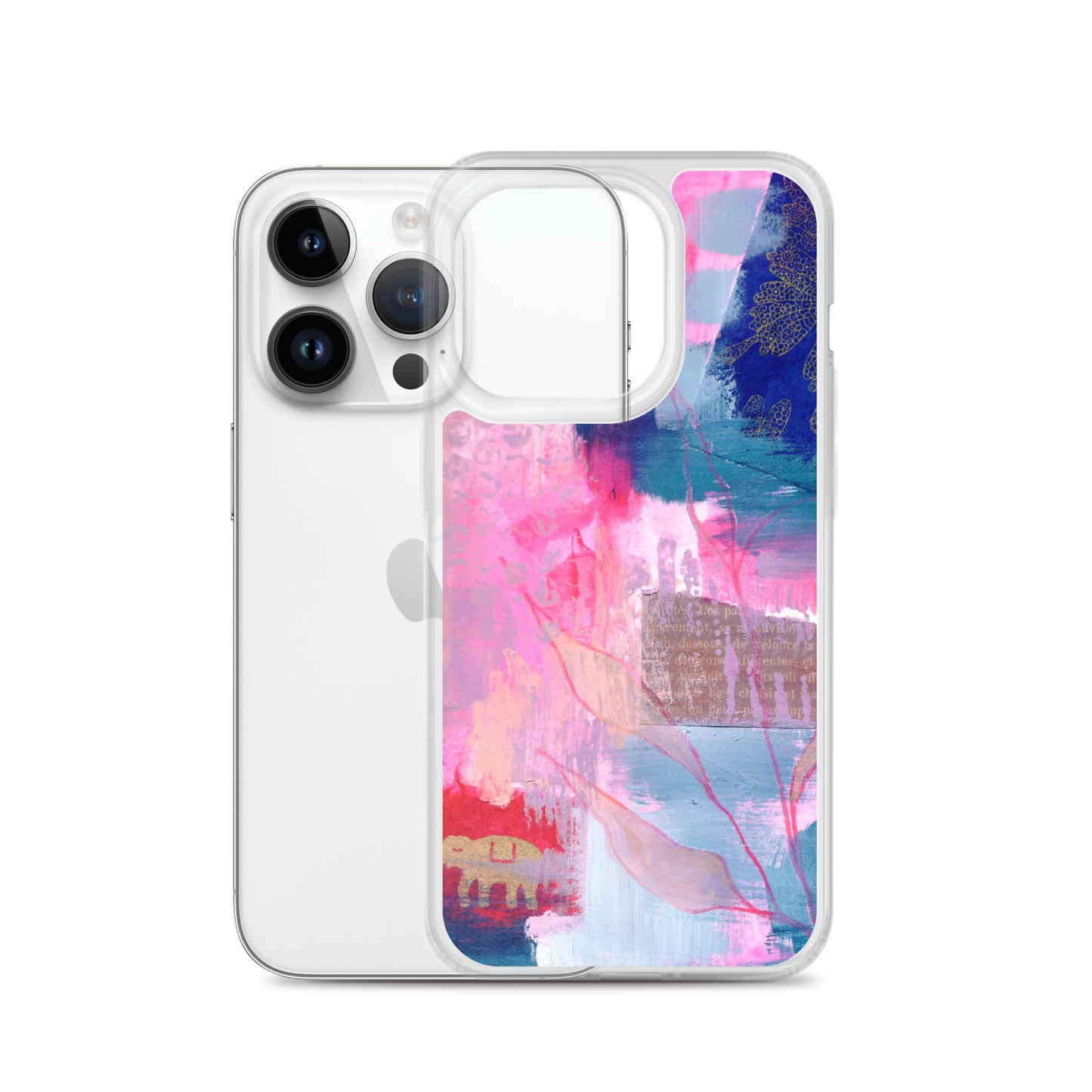 Collage Design Clear Case for iPhone® - Aquamarine Design - Artistic Gifts for Women - Art by Artist Tania Herrera from Aquamarine Design Studio