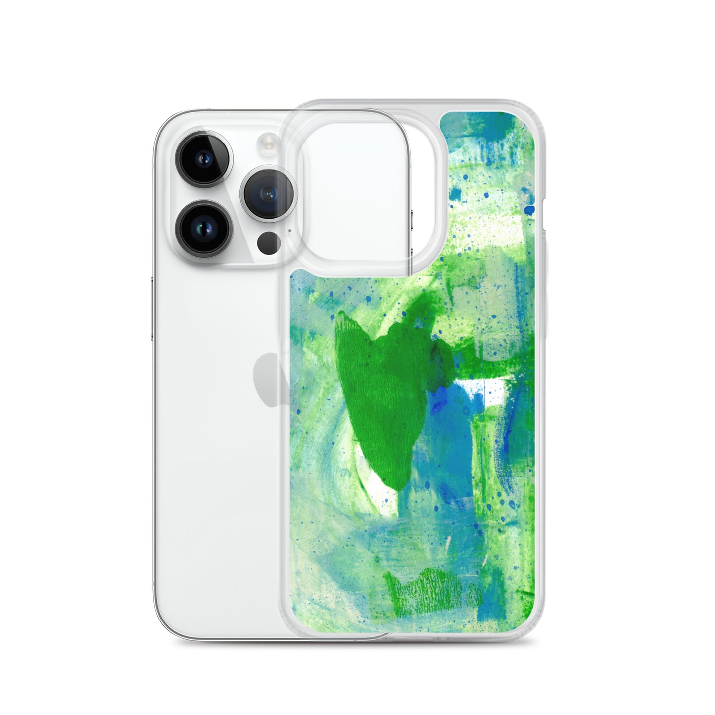 Green Mist Clear Case for iPhone® - Aquamarine Design - Artistic Gifts for Women - Art by Artist Tania Herrera from Aquamarine Design Studio