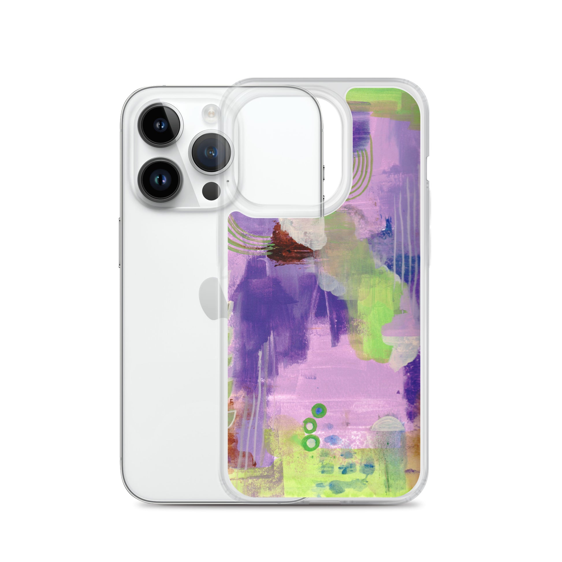 Purple Abstract I Clear Case for iPhone® - Aquamarine Design - Artistic Gifts for Women - Art by Artist Tania Herrera from Aquamarine Design Studio