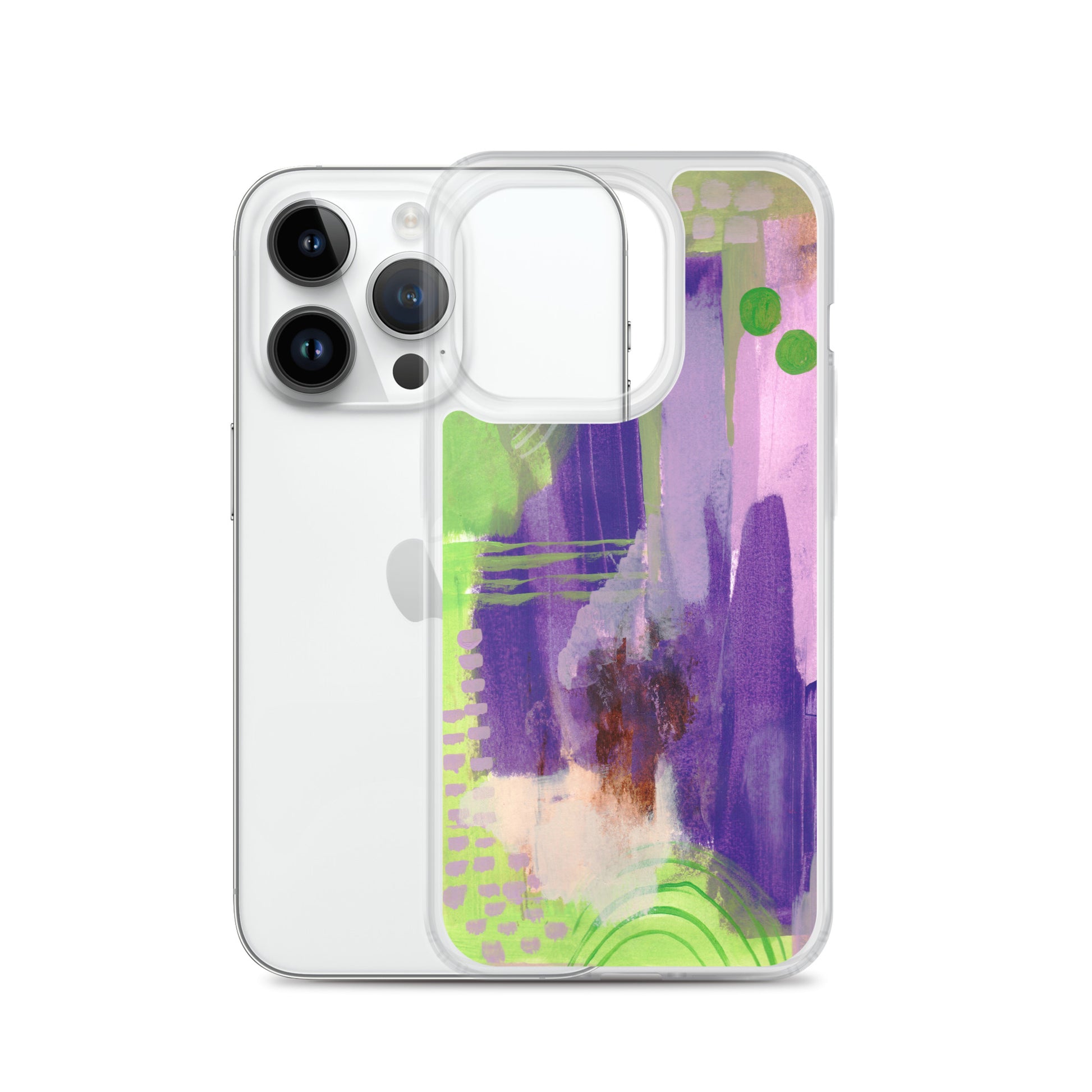 Purple Abstract II Clear Case for iPhone® - Aquamarine Design - Artistic Gifts for Women - Art by Artist Tania Herrera from Aquamarine Design Studio