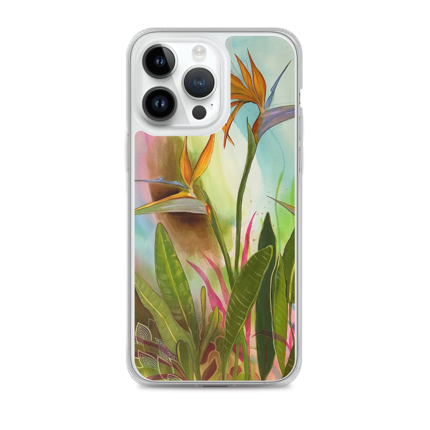 Birds in Paradise Clear Case for iPhone® - Aquamarine Design - Artistic Gifts for Women - Art by Artist Tania Herrera from Aquamarine Design Studio