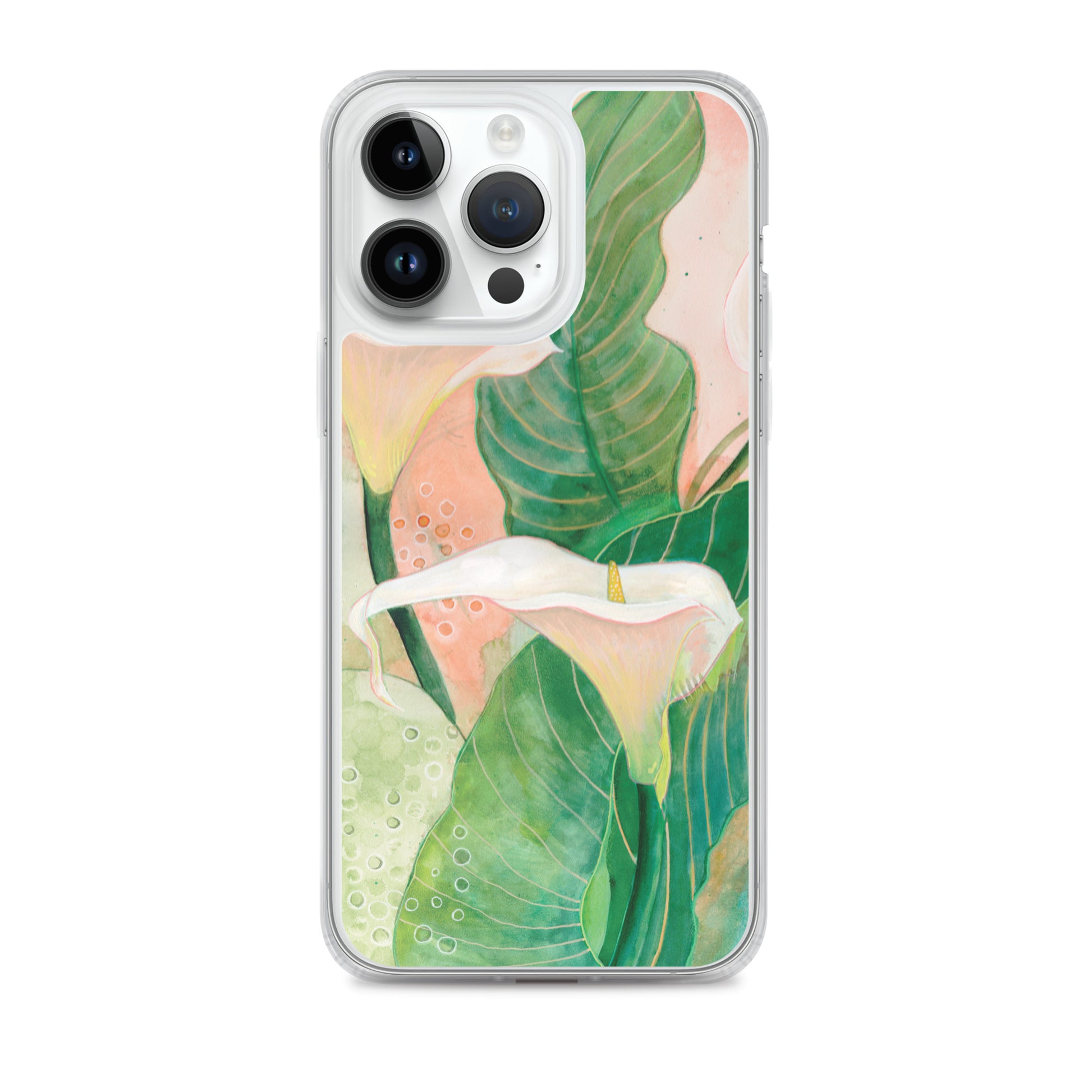 Calla lily Clear Case for iPhone® - Aquamarine Design - Artistic Gifts for Women - Art by Artist Tania Herrera from Aquamarine Design Studio