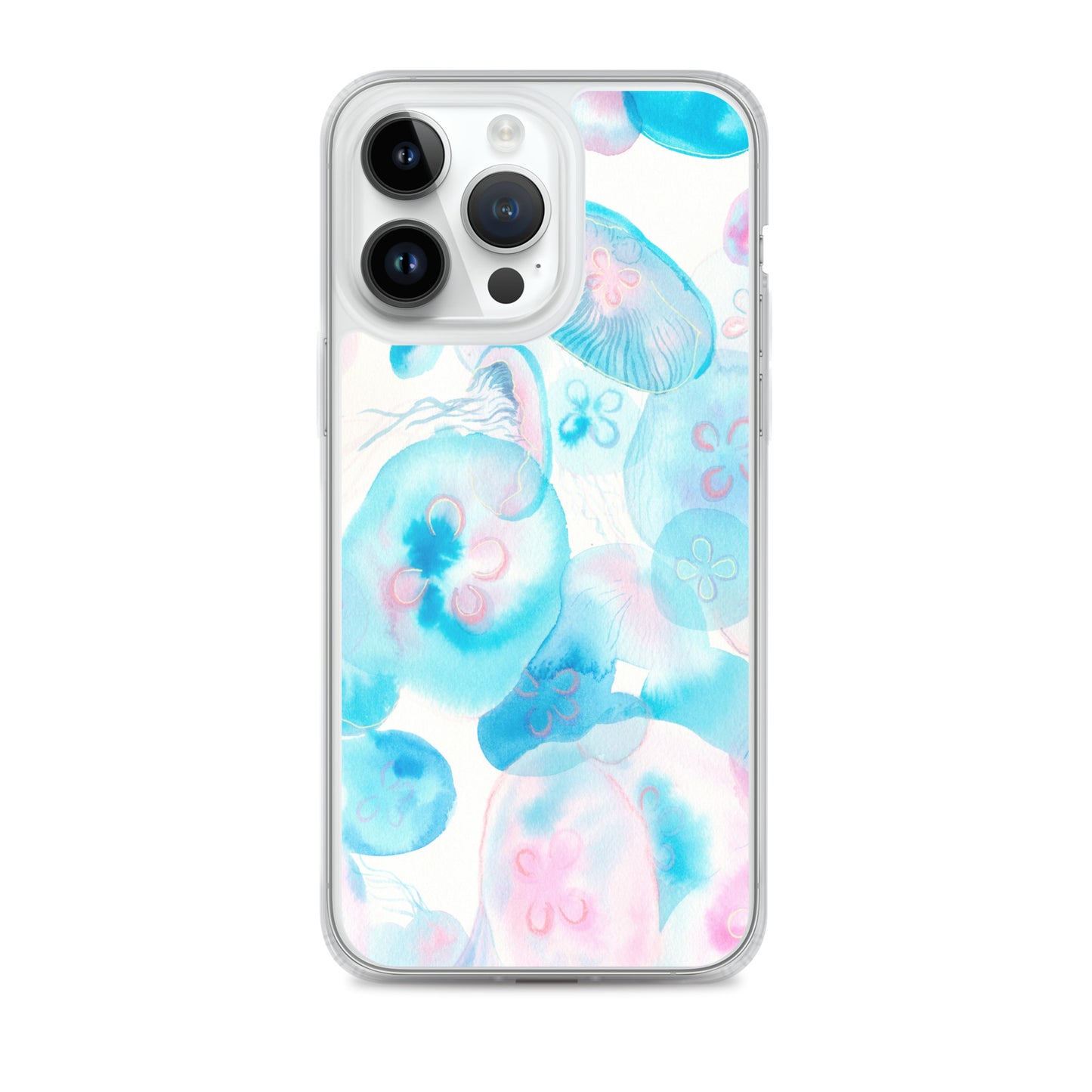 Light Blue Jelly Fish Clear Case for iPhone® - Aquamarine Design - Artistic Gifts for Women - Art by Artist Tania Herrera from Aquamarine Design Studio