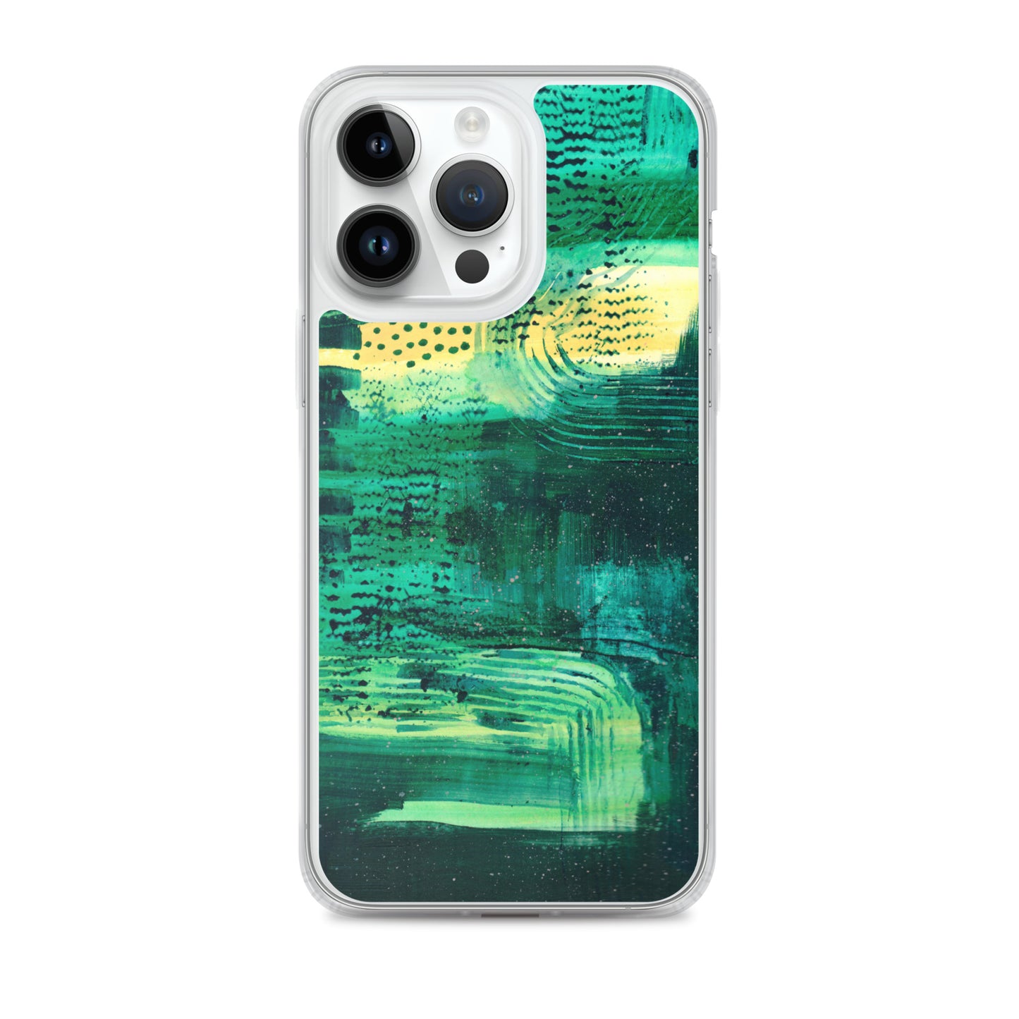 Deep Green Clear Case for iPhone® - Aquamarine Design - Artistic Gifts for Women - Art by Artist Tania Herrera from Aquamarine Design Studio