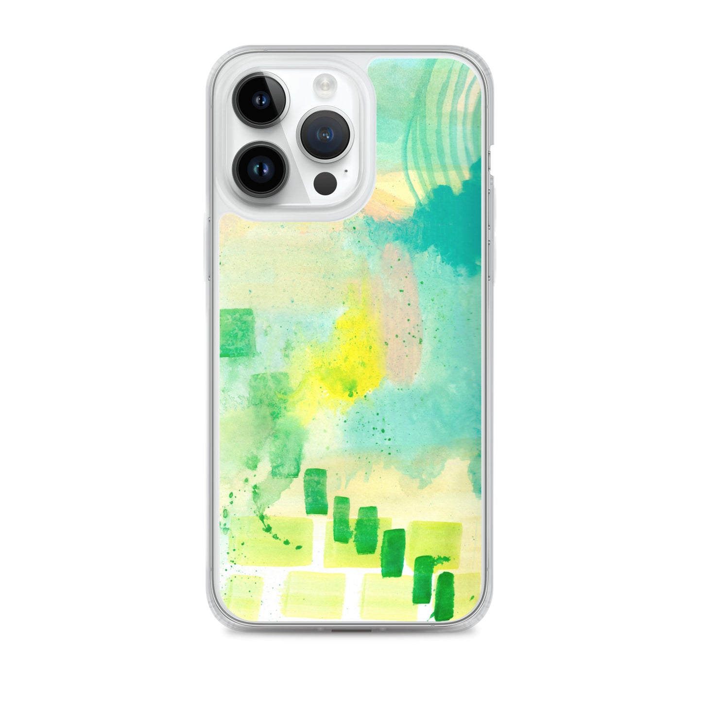 Abstract Aqua Clear Case for iPhone® - Aquamarine Design - Artistic Gifts for Women - Art by Artist Tania Herrera from Aquamarine Design Studio
