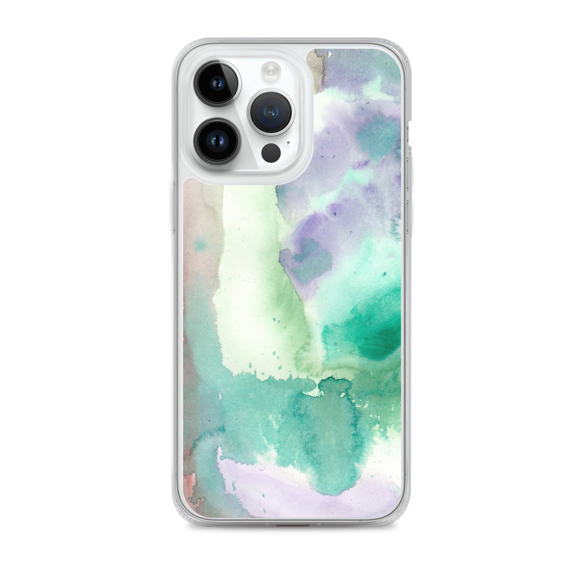 Purple and Green Abstract Clear Case for iPhone® - Aquamarine Design - Artistic Gifts for Women - Art by Artist Tania Herrera from Aquamarine Design Studio