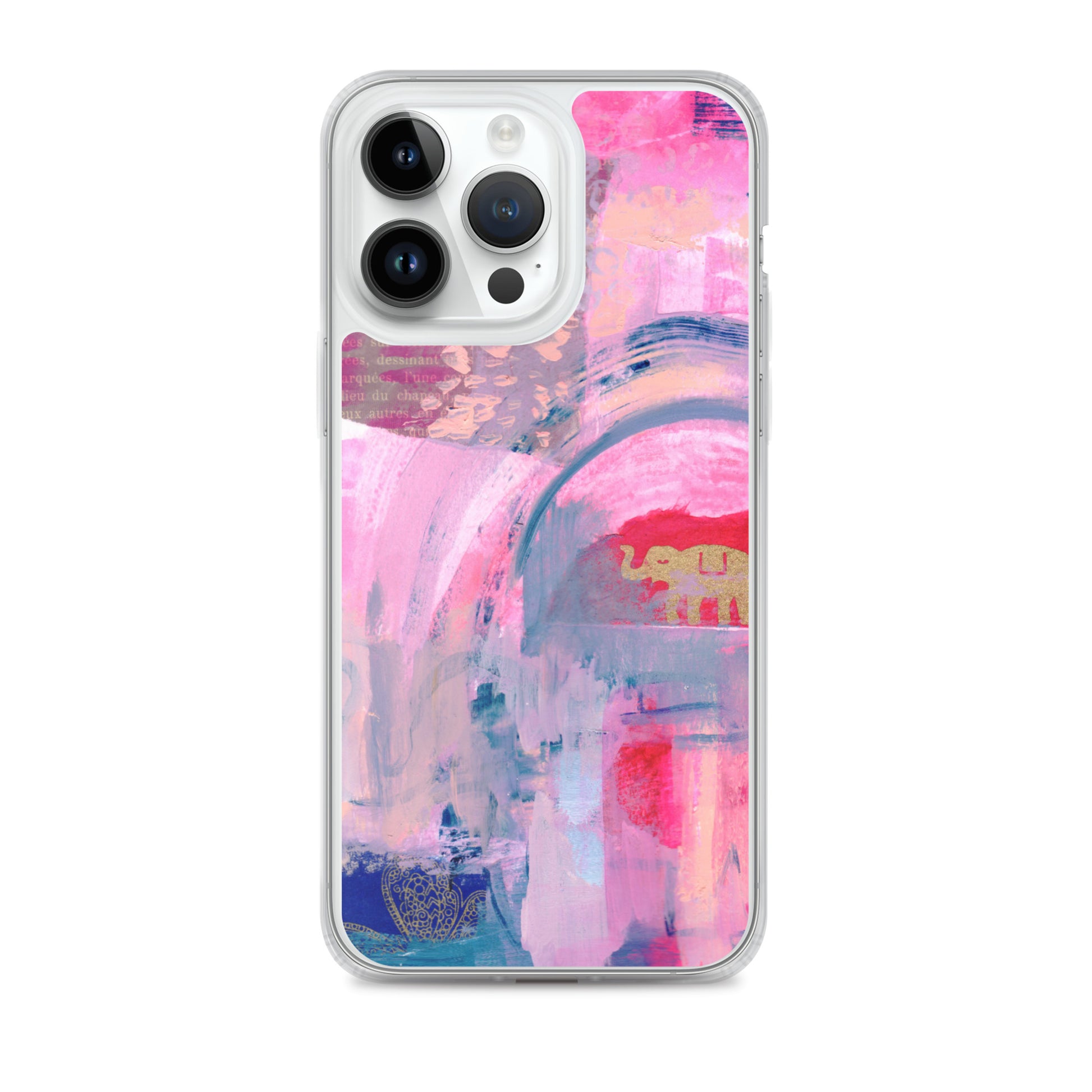Collage Design Clear Case for iPhone® - Aquamarine Design - Artistic Gifts for Women - Art by Artist Tania Herrera from Aquamarine Design Studio