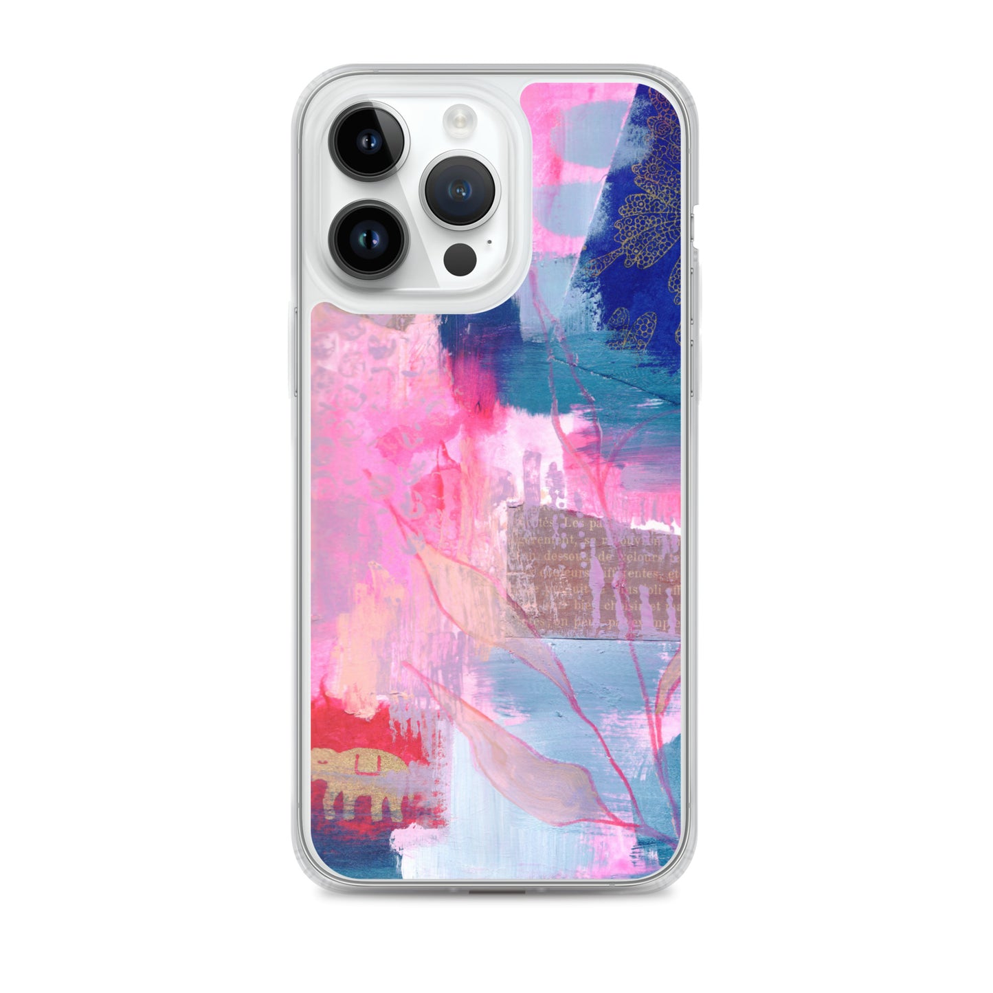 Collage Design Clear Case for iPhone® - Aquamarine Design - Artistic Gifts for Women - Art by Artist Tania Herrera from Aquamarine Design Studio